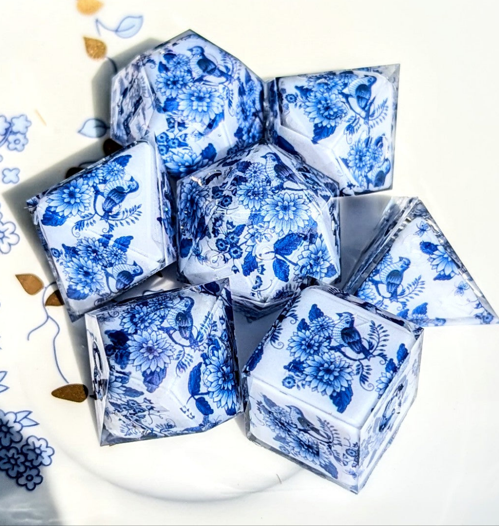 Qing Hua Bird Washi Tape Dice Set