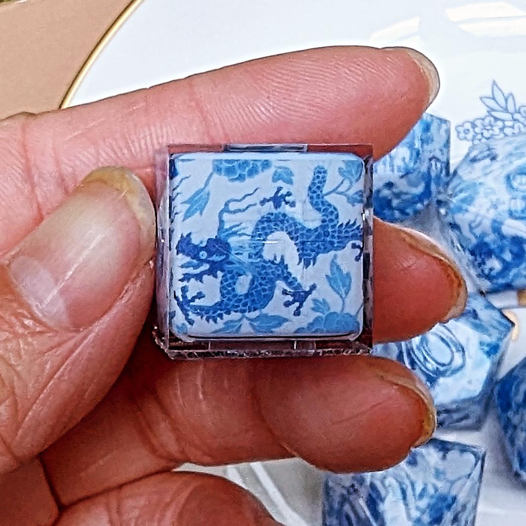 Qing Hua Dragon Washi Tape Dice Set
