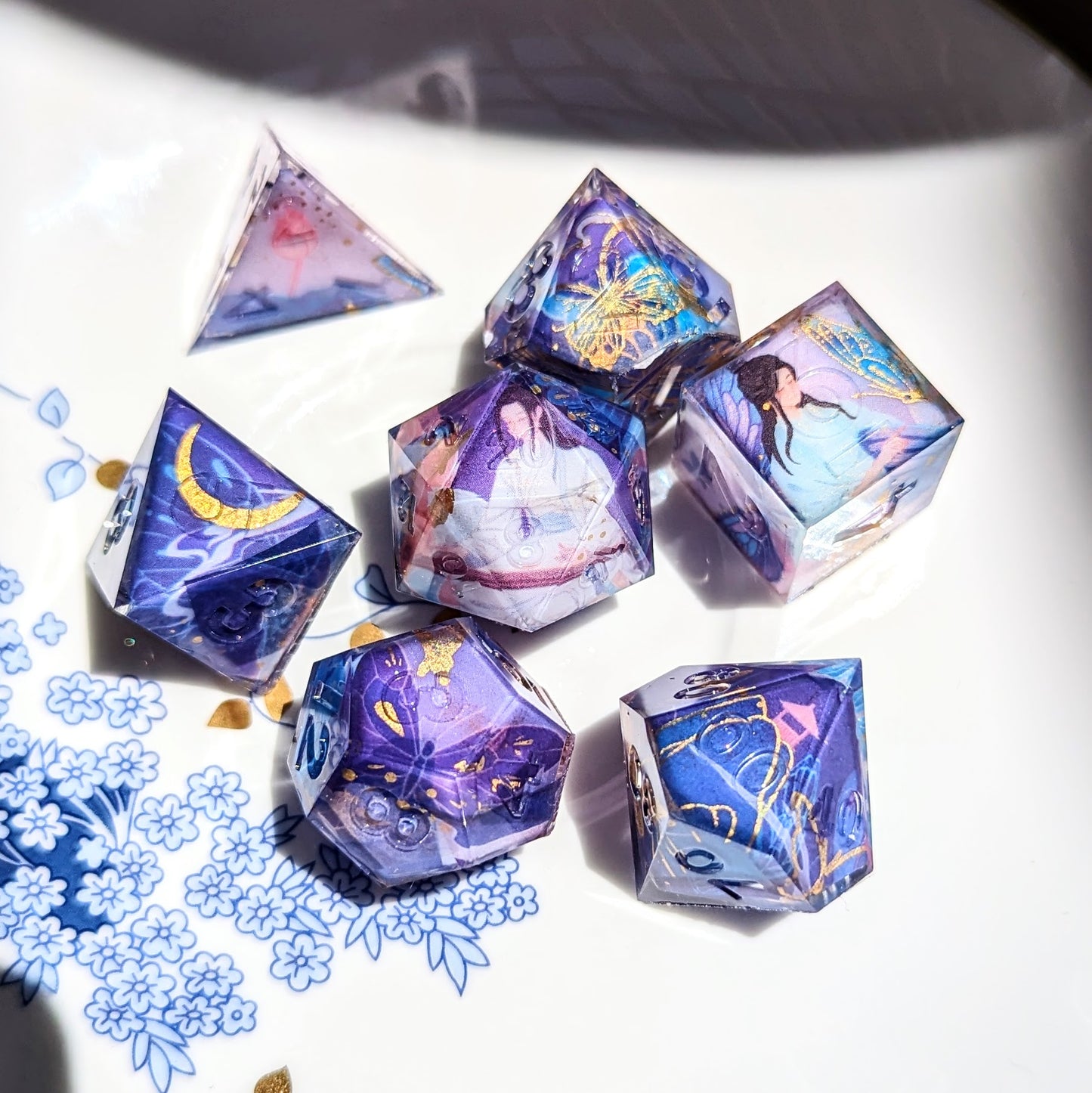 Butterfly Noble Virtue Night Washi Tape Dice Set