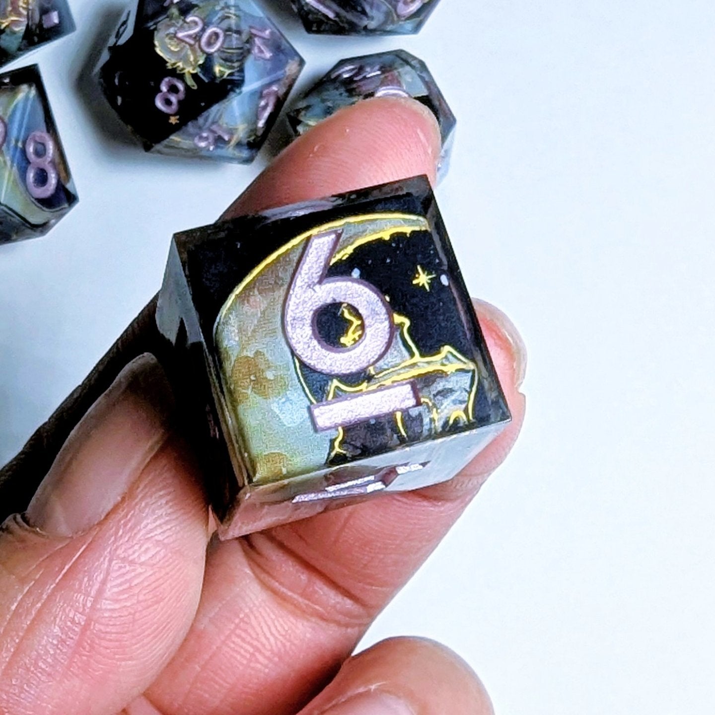 Fountain Rose Washi Tape Dice Set (Moonlight Series)