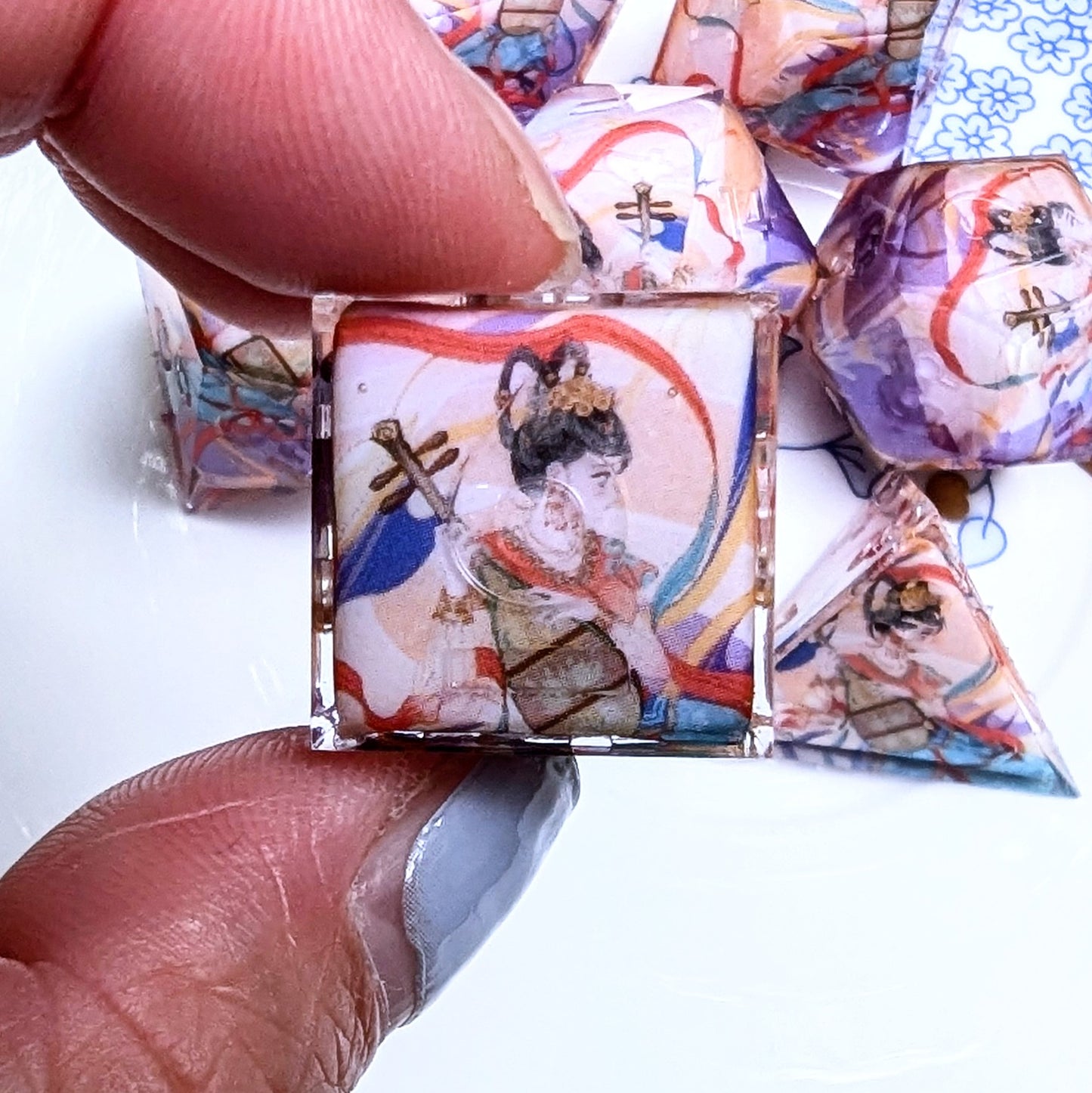 Chinese goddess bard Washi Tape Dice Set