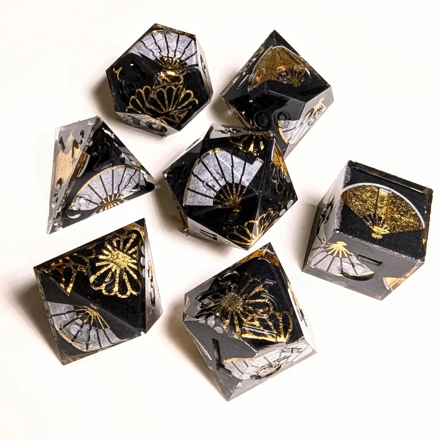 Golden Fan Daisies Washi Tape Dice Set