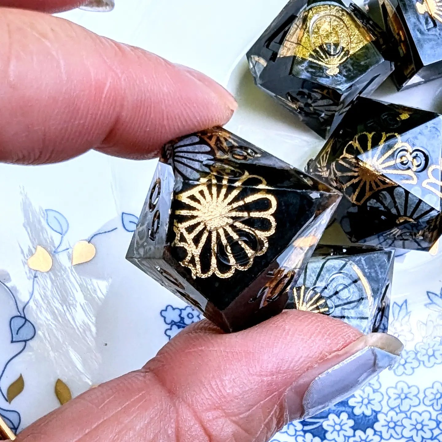 Golden Fan Daisies Washi Tape Dice Set