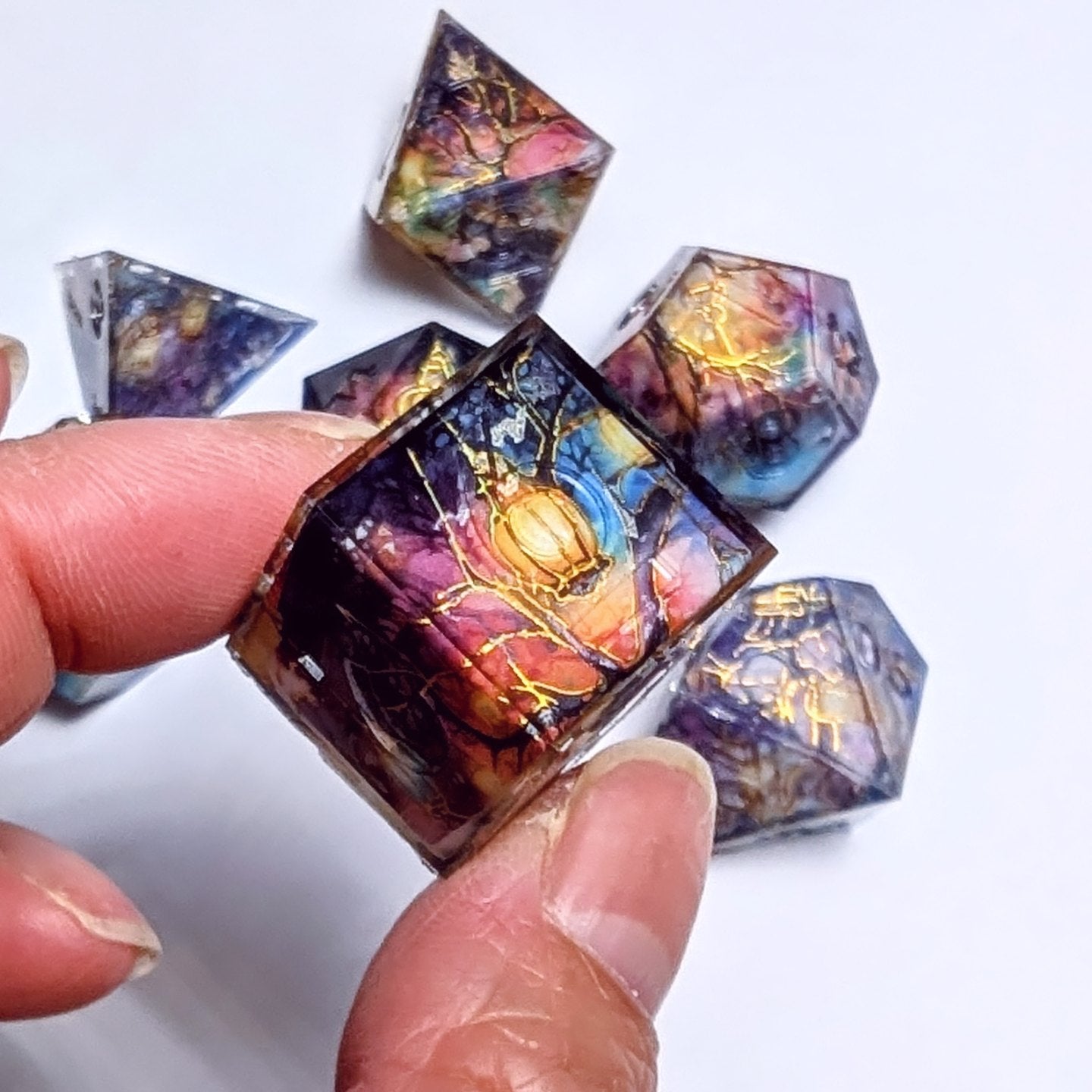 Rainbow Lantern Washi Tape Dice Set