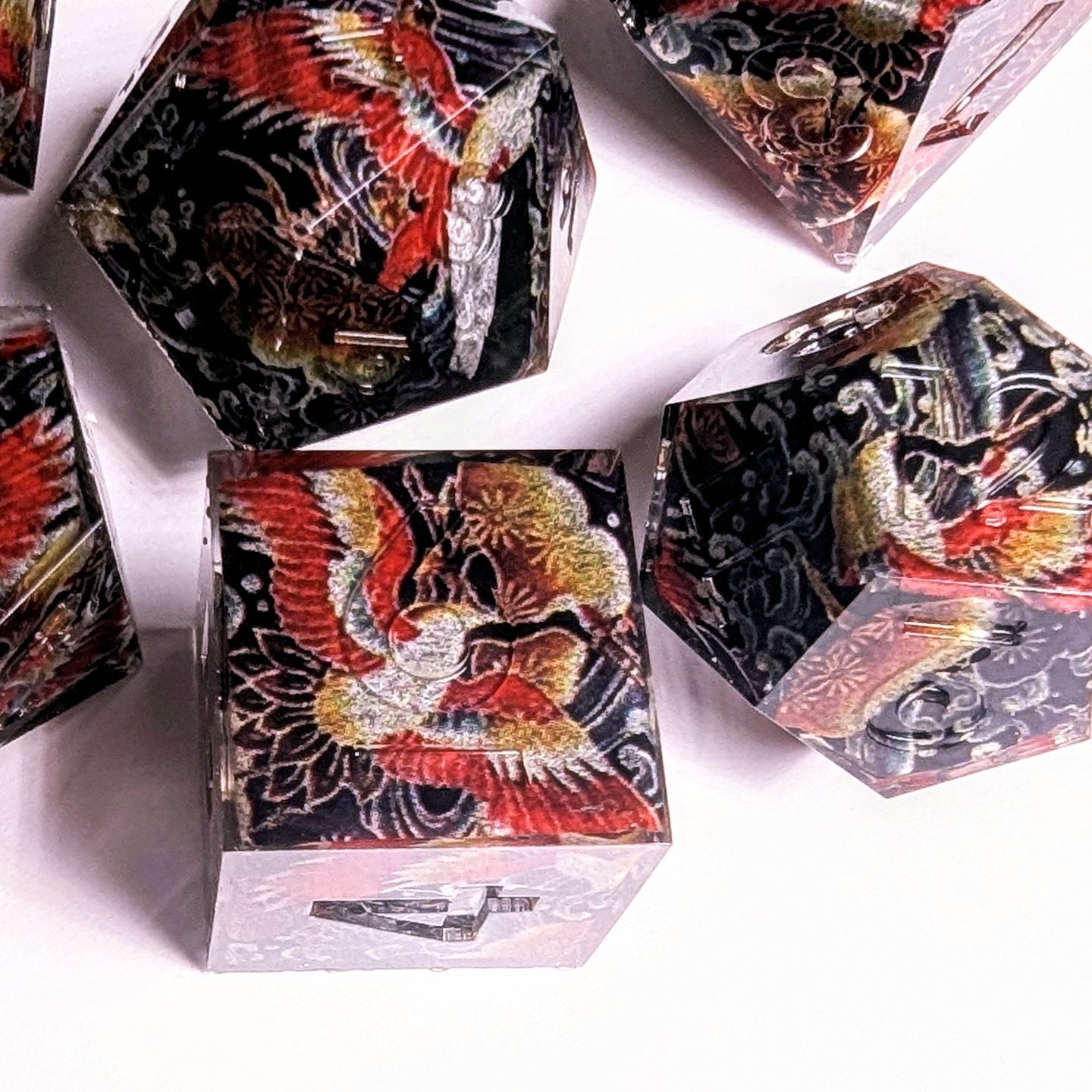 Crane Over Waves Washi Tape Dice Set