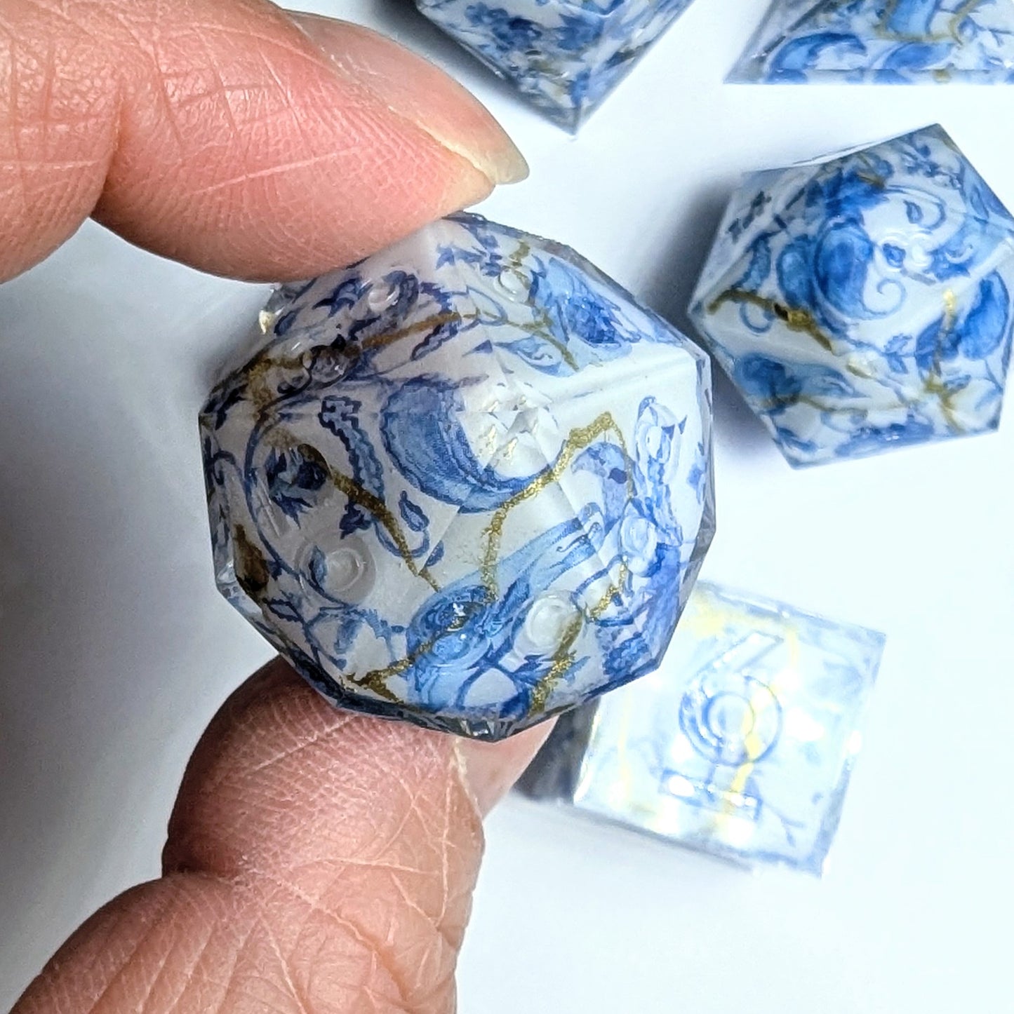 Kintsugi Porcelain Bird Washi Tape Dice Set