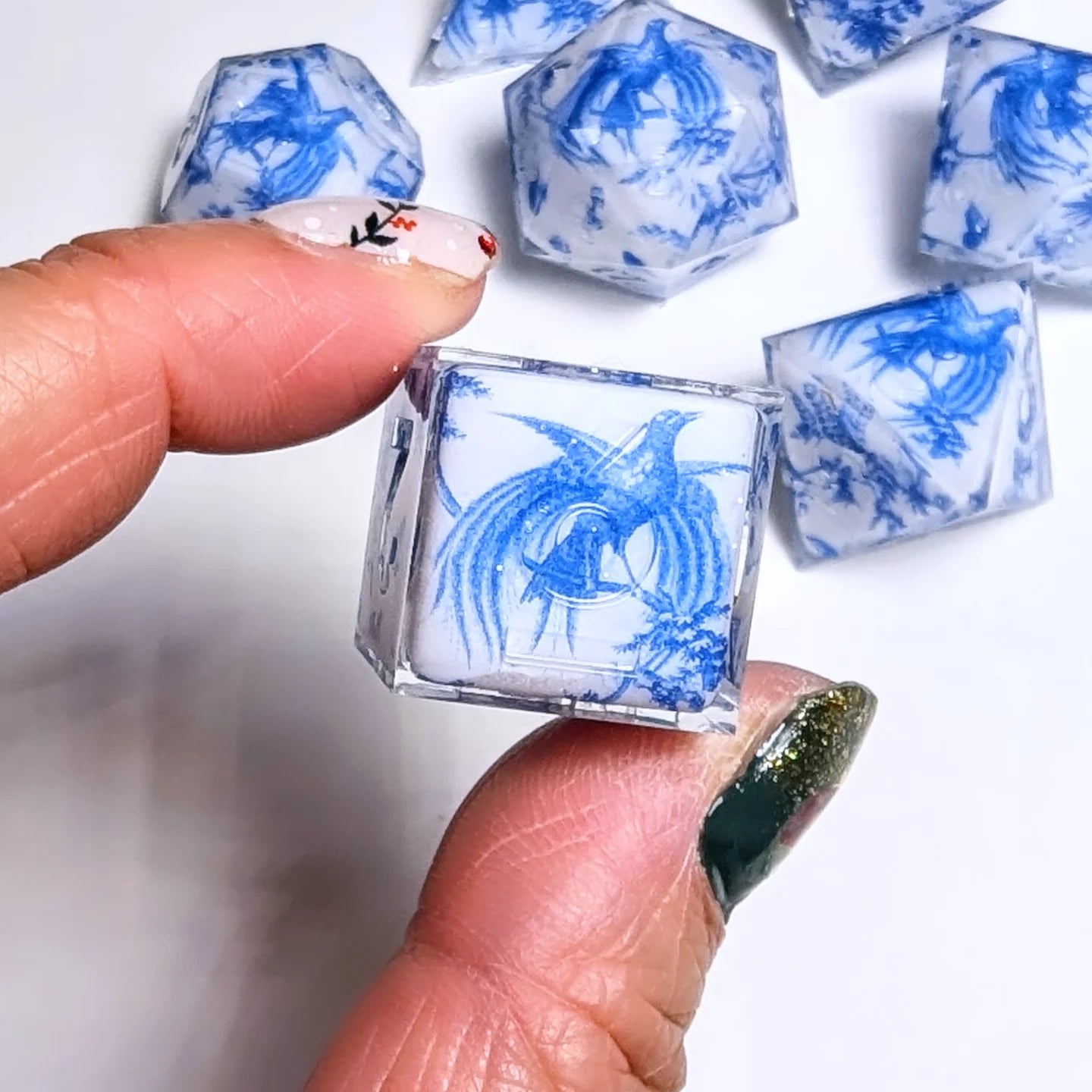 Qing Hua Bird of Paradise Washi Tape Dice Set