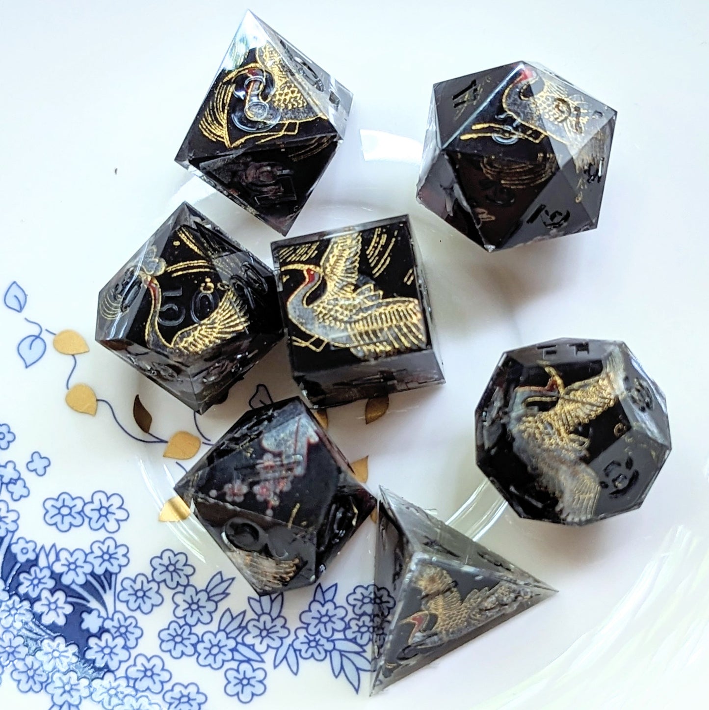 Dark Crane Washi Tape Dice Set