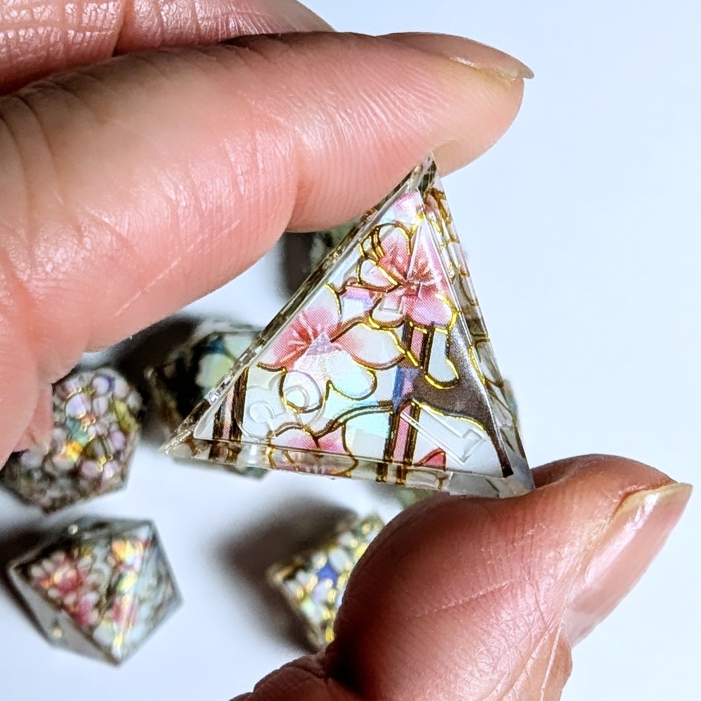 Stained Glass Sakura Washi Tape Dice Set