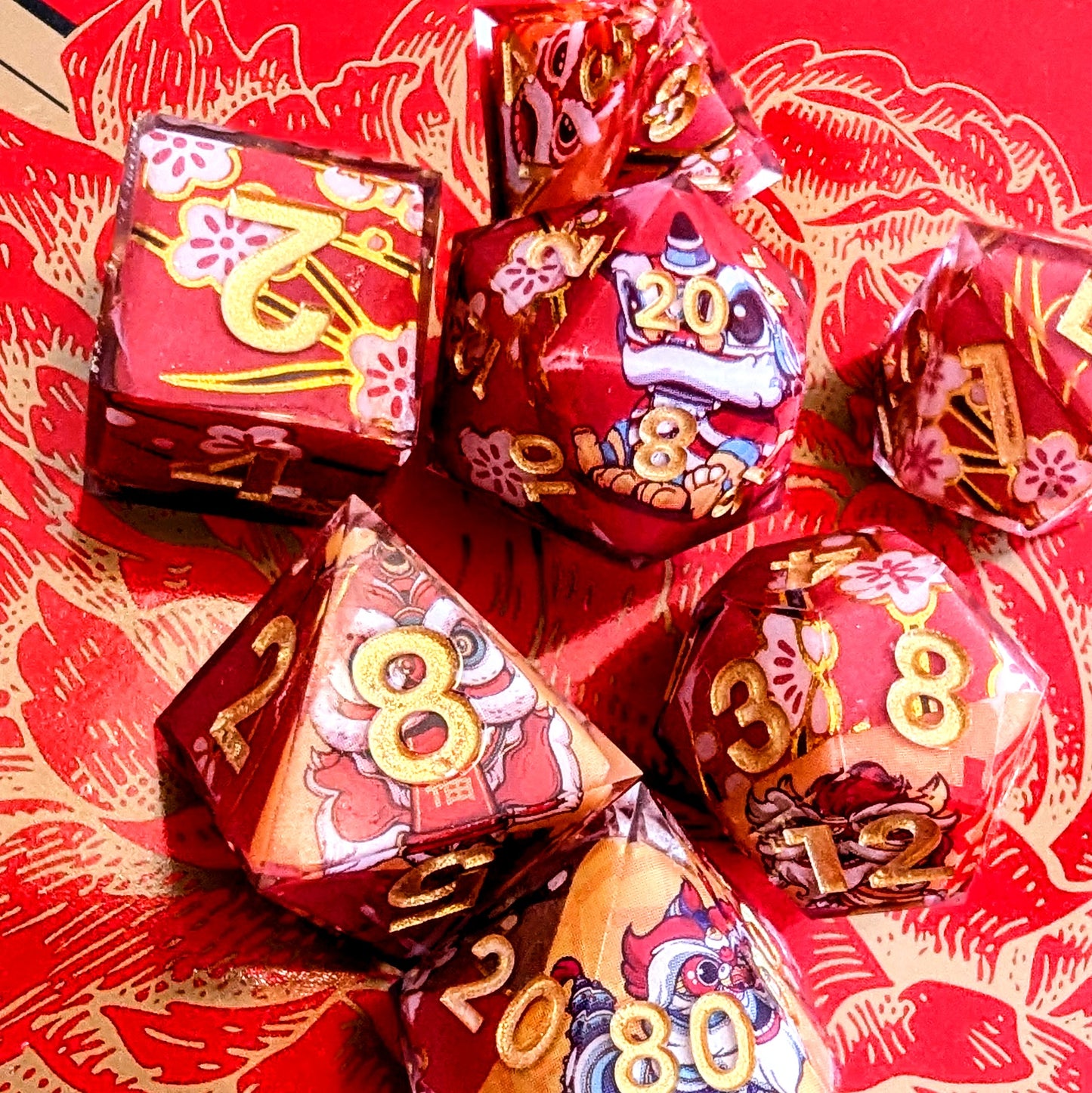 Lion Dance Washi Tape Dice Set