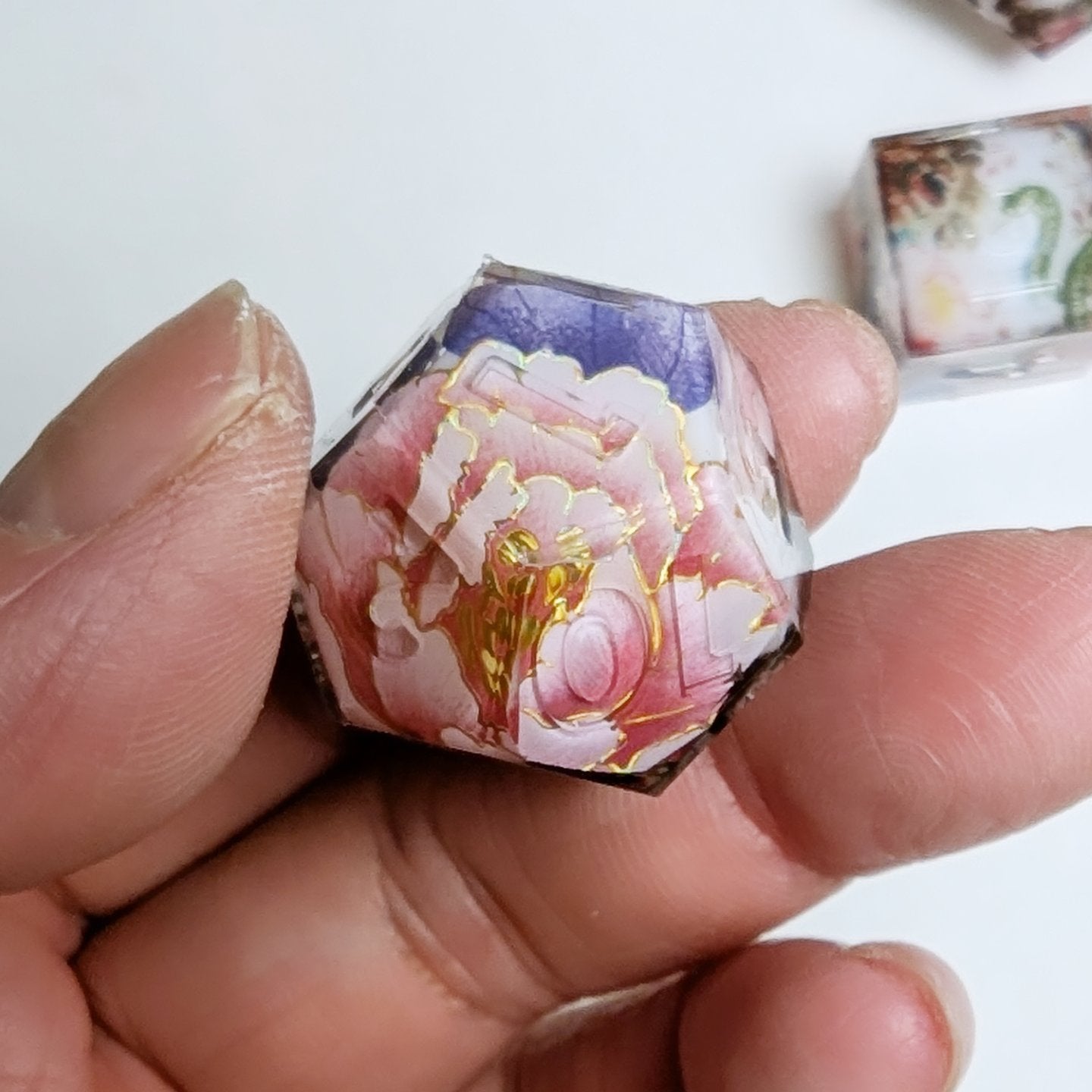 Snake Peony Washi Tape Dice Set