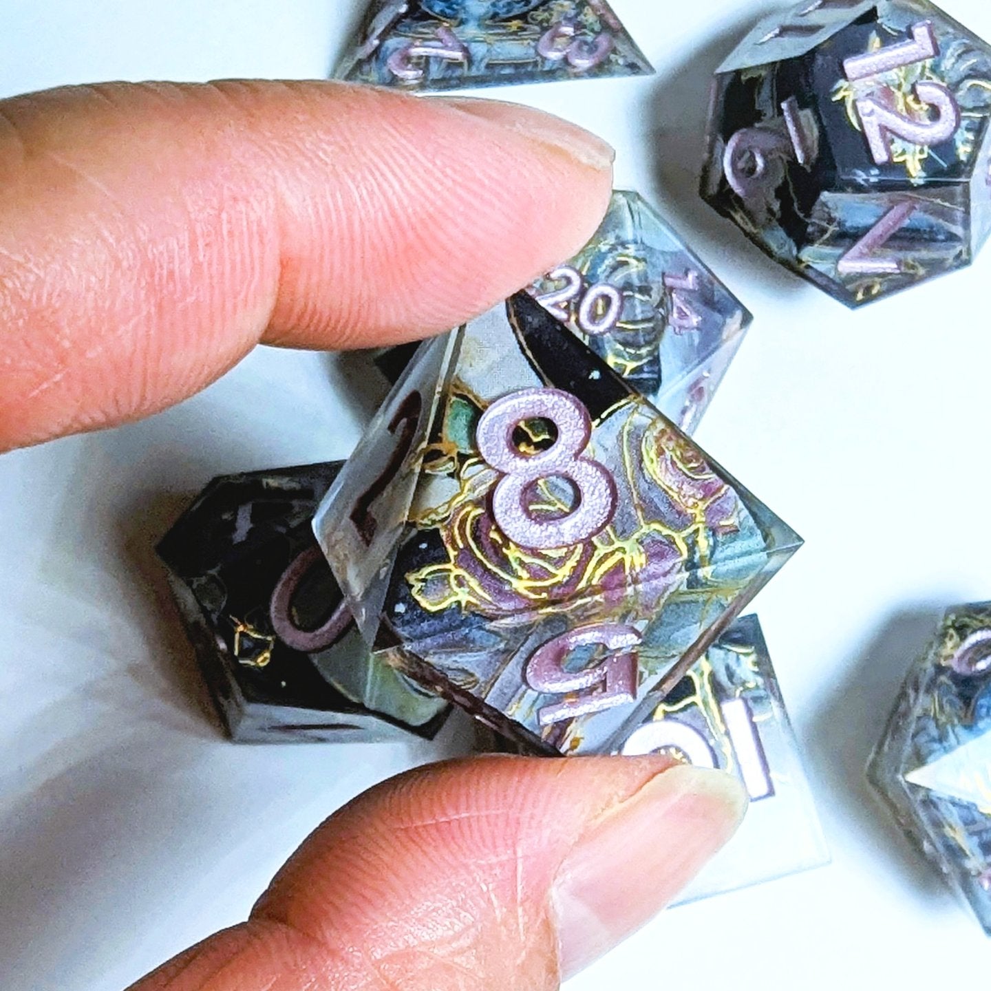 Fountain Rose Washi Tape Dice Set (Moonlight Series)