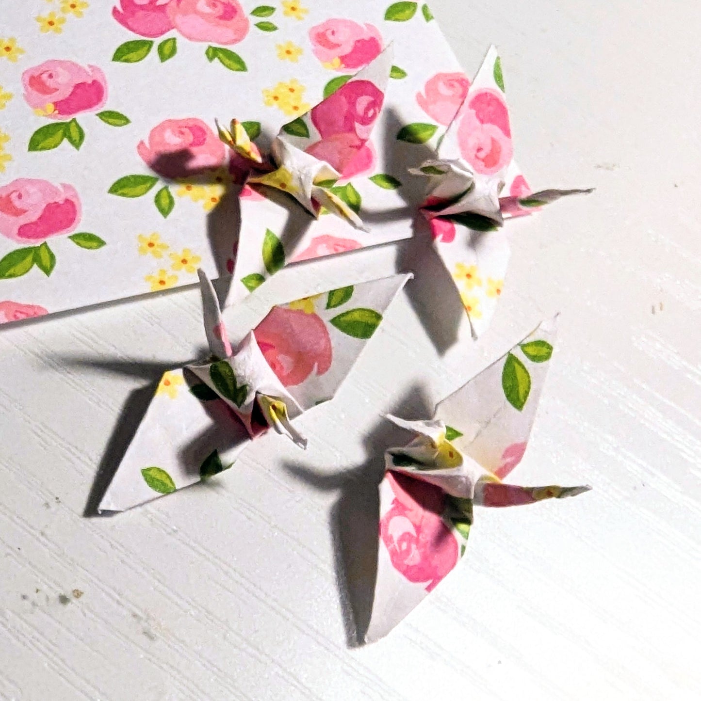 Pre-Order Origami Crane Pink Roses Dice Set