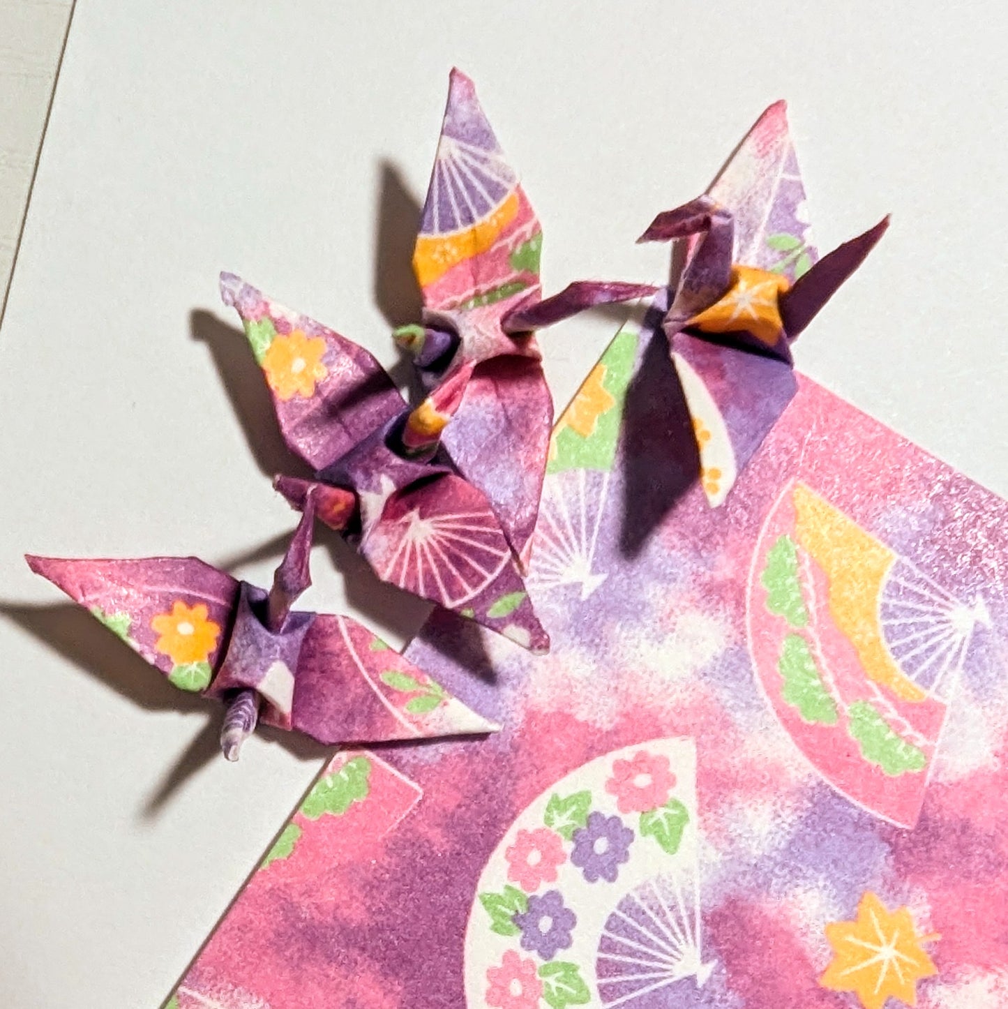 Pre-Order Origami Crane Purple Fan Dice Set