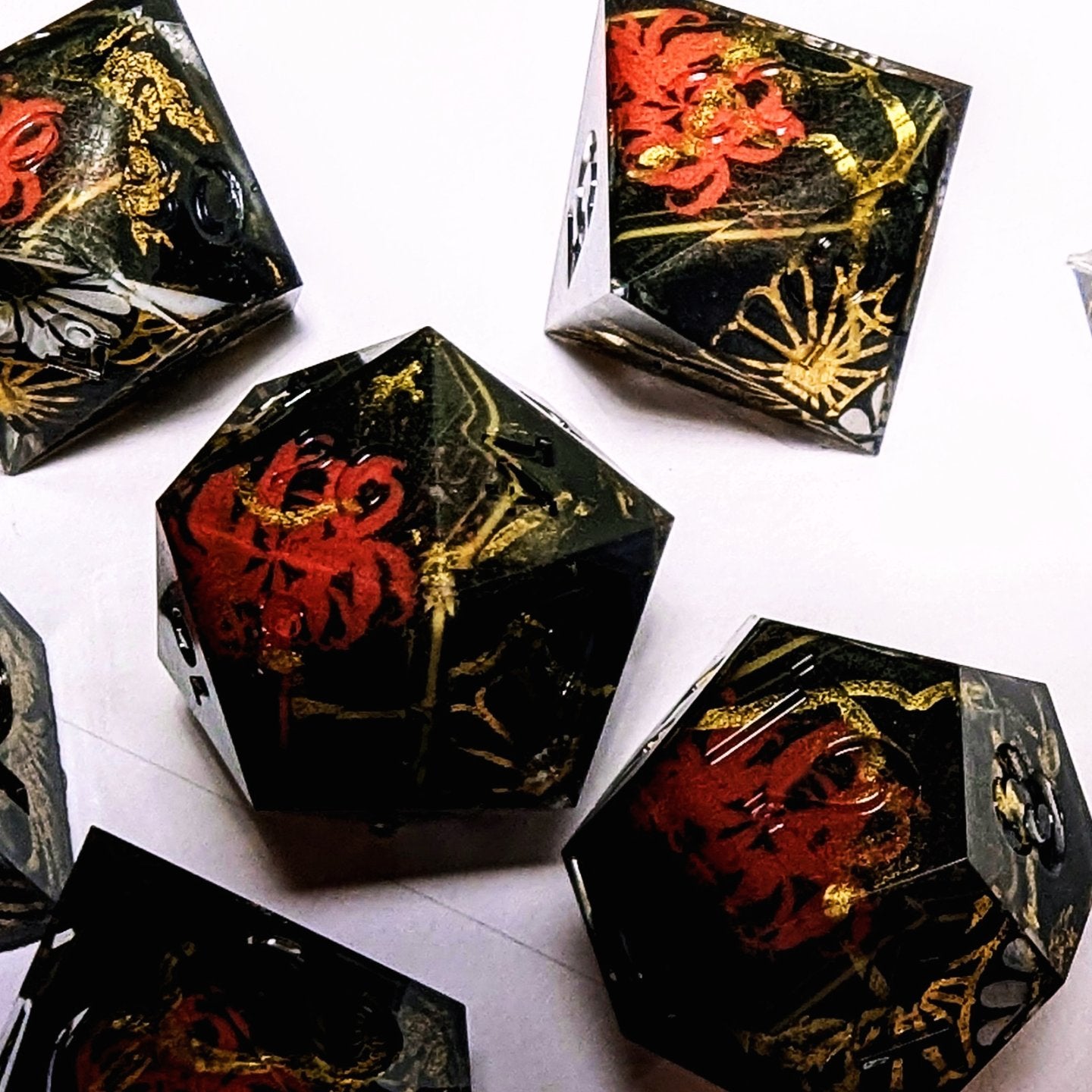 Spider Lily Kintsugi Light Blank Washi Tape Dice Set