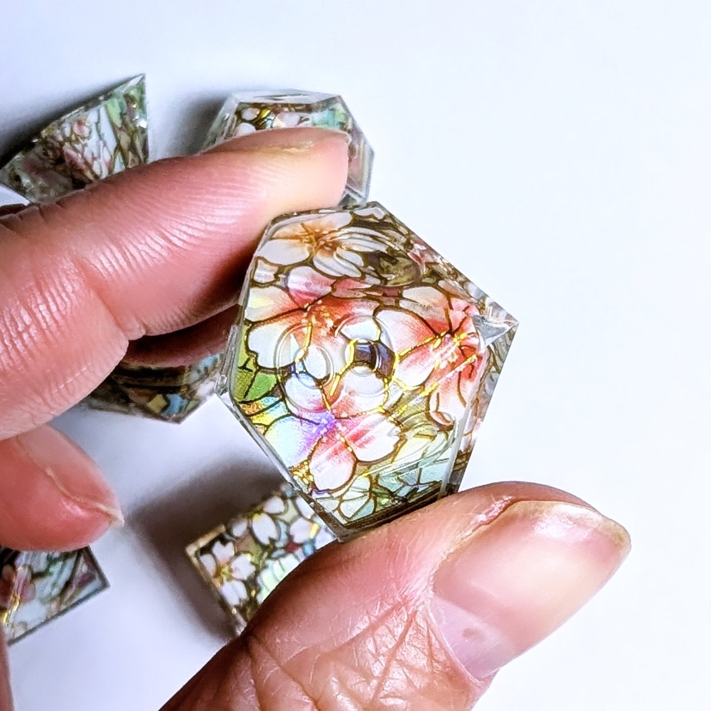 Stained Glass Sakura Washi Tape Dice Set