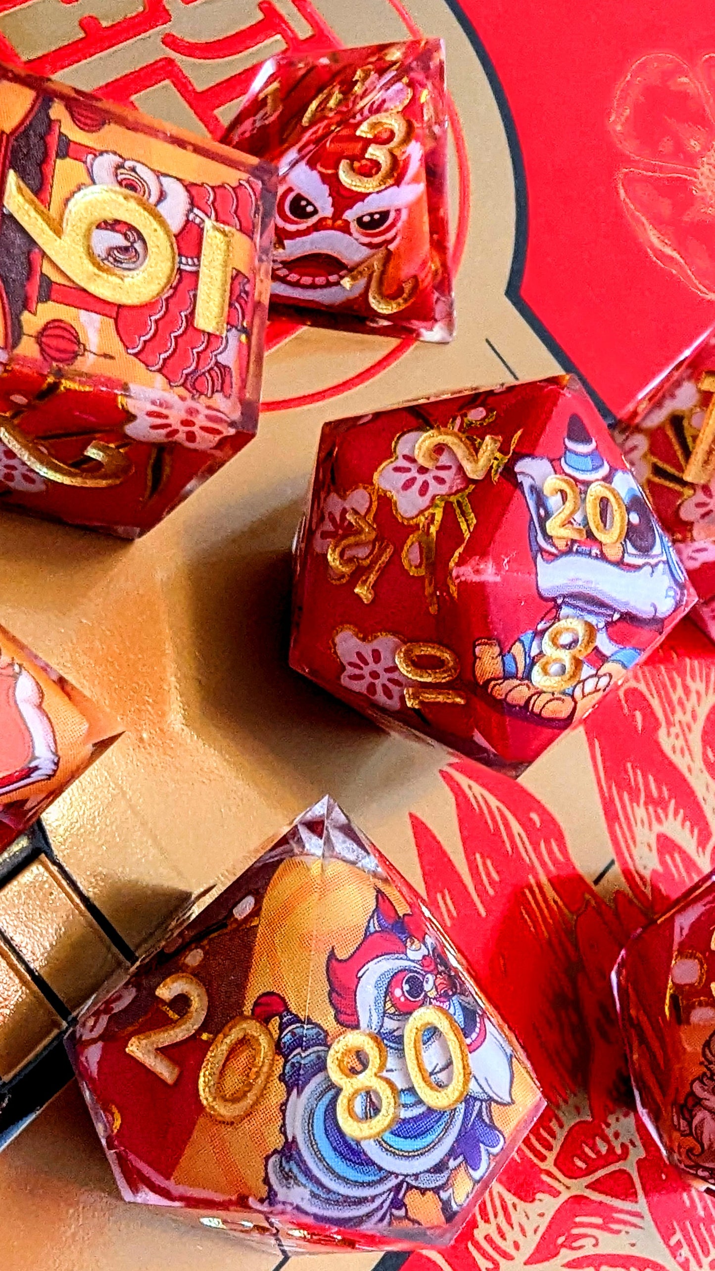 Lion Dance Washi Tape Dice Set