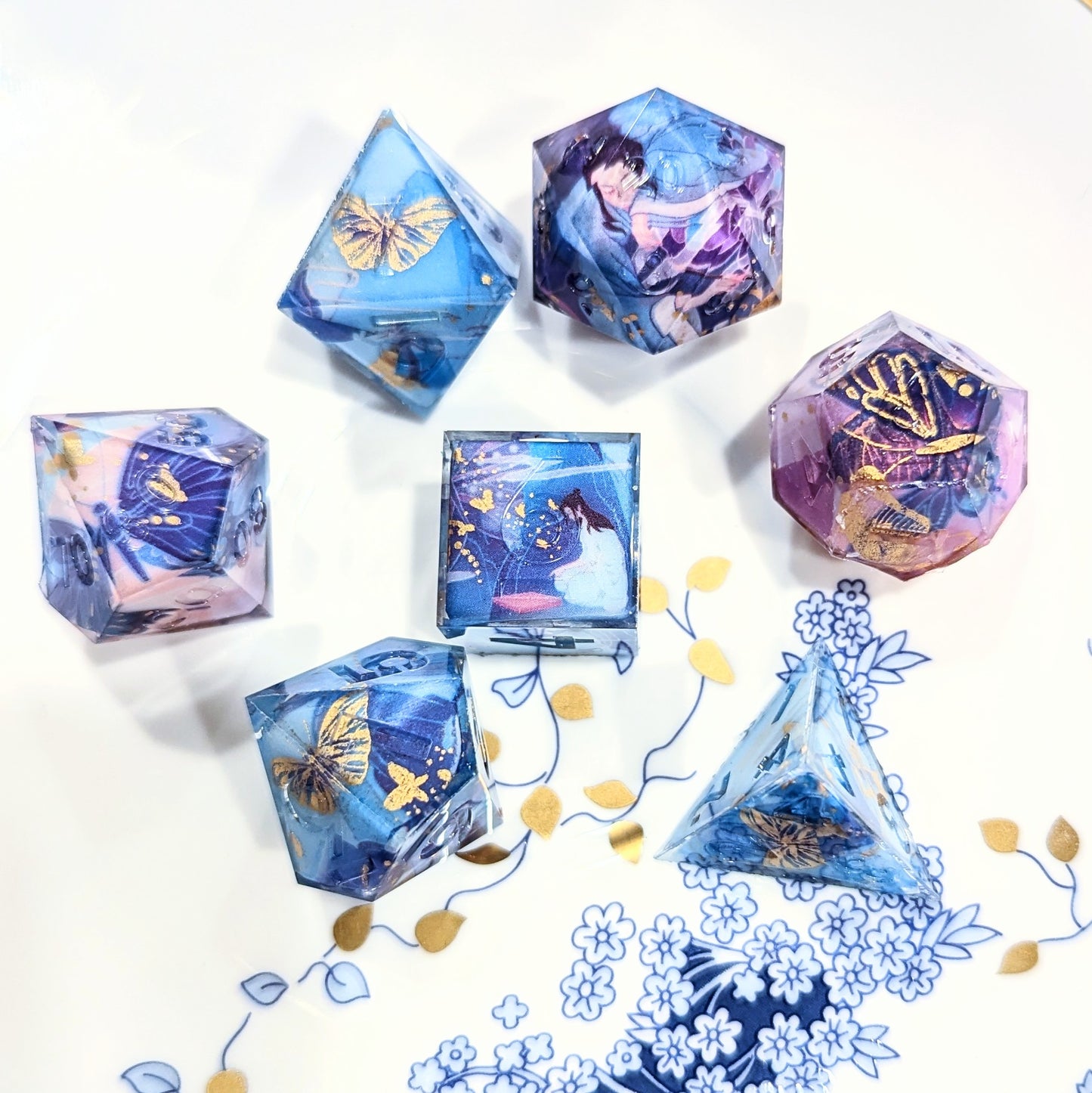 Butterfly Noble Virtue Day Washi Tape Dice Set