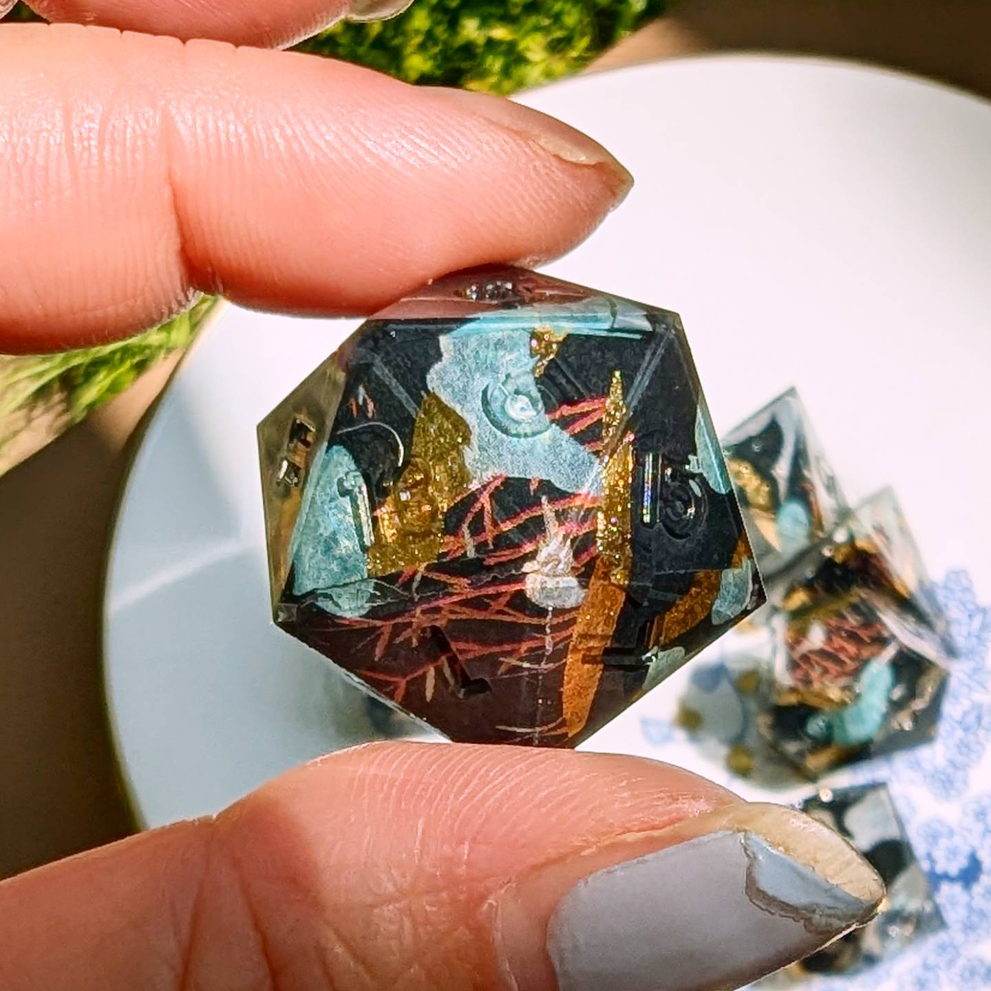 Dark Crane Lovers Washi Tape Dice Set