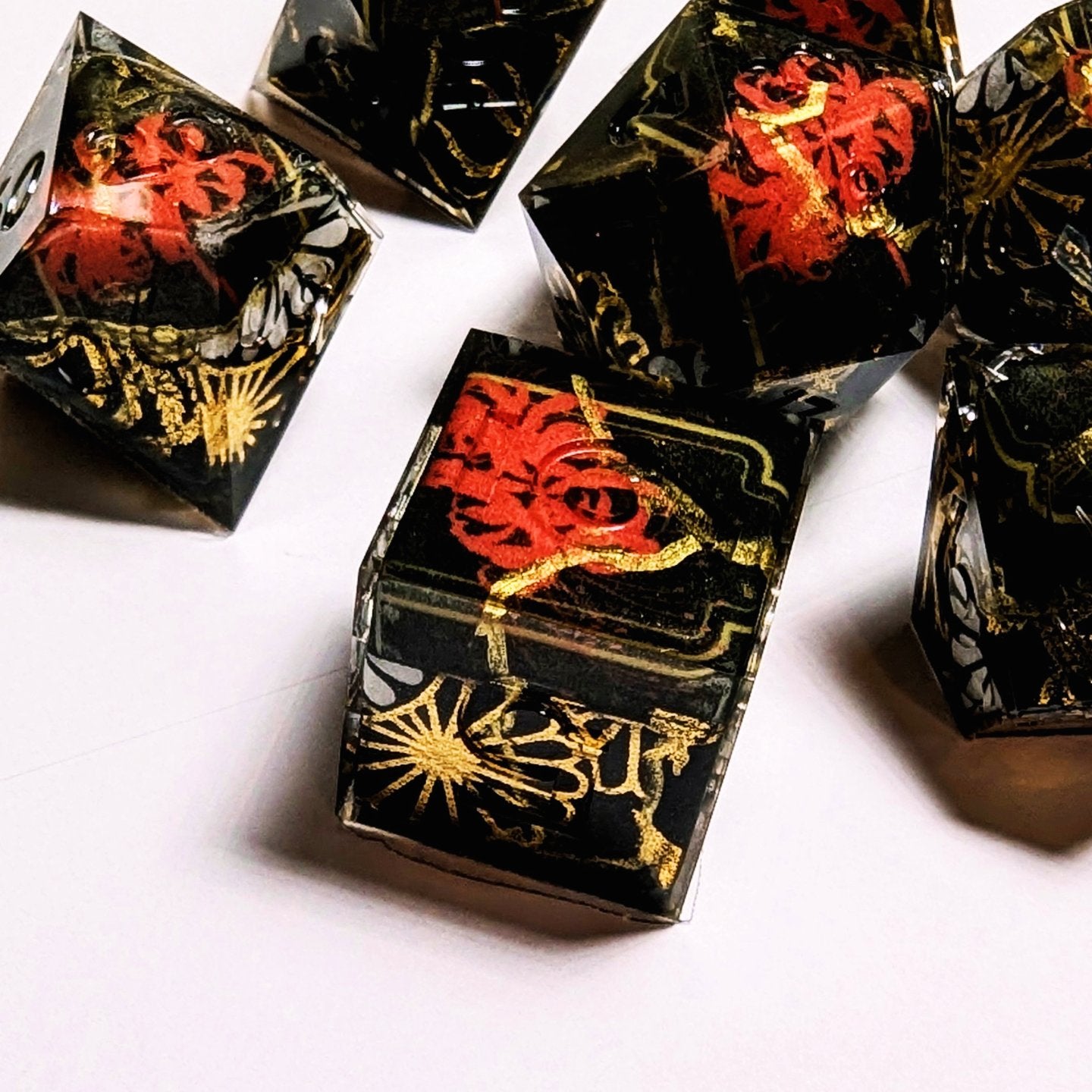 Spider Lily Kintsugi Light Blank Washi Tape Dice Set