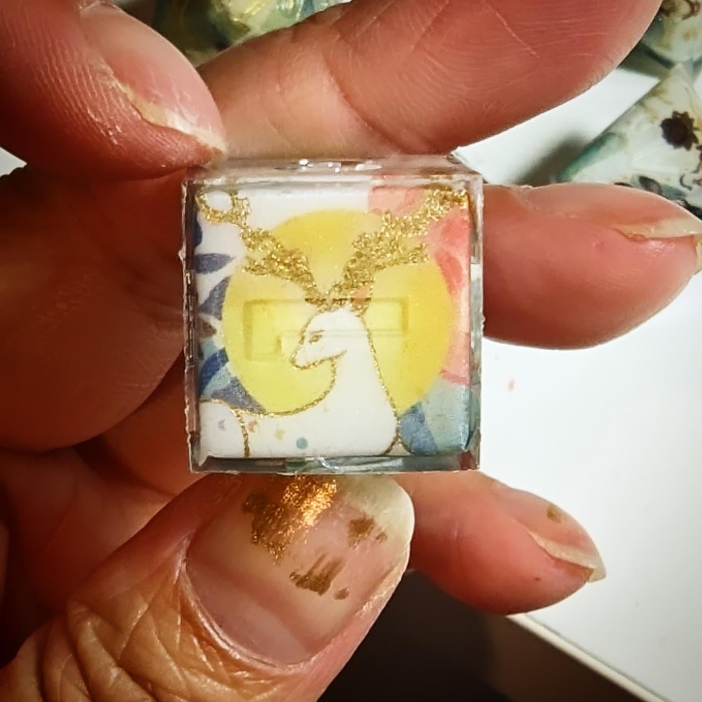 Moonlight Deer Washi Tape Dice Set