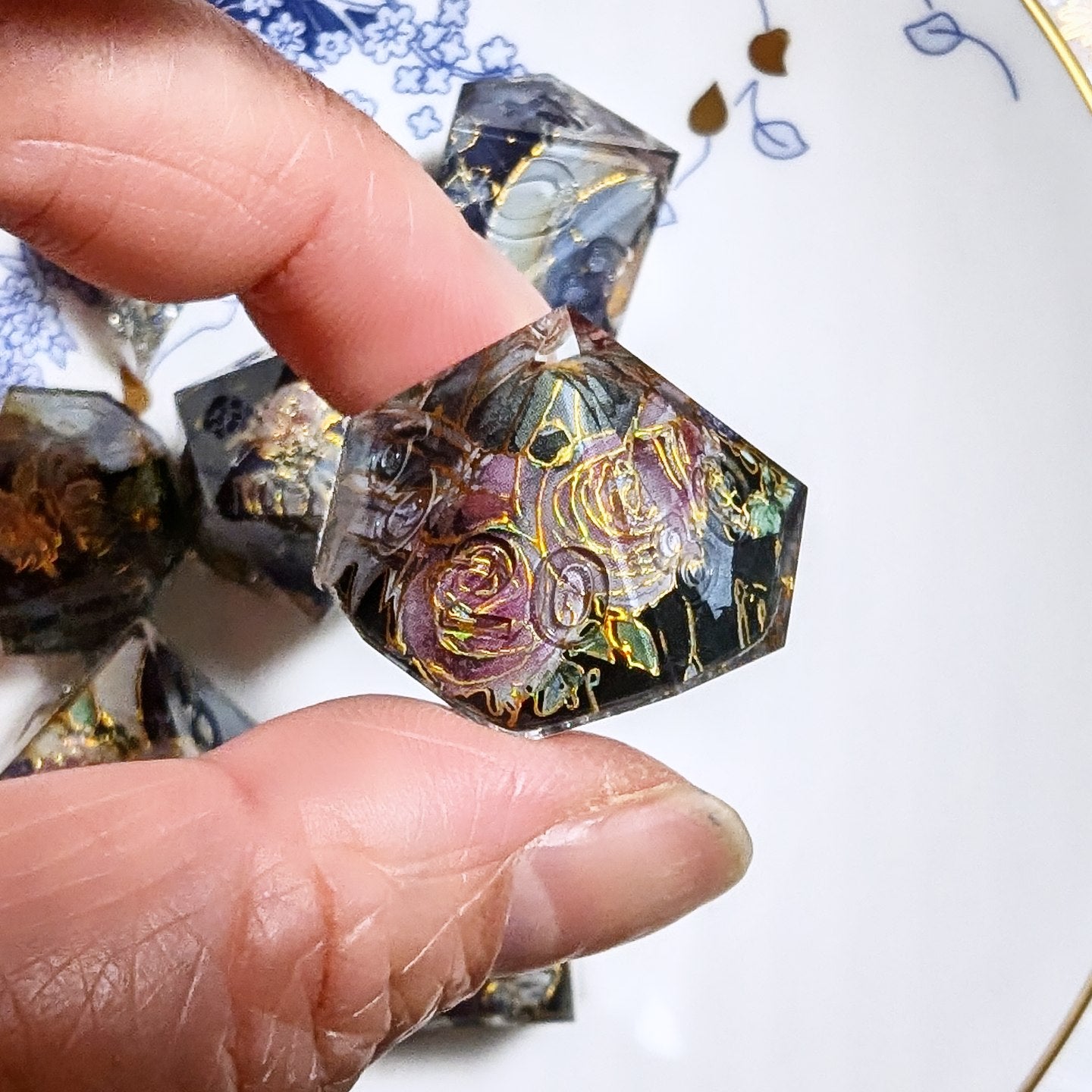 Fountain Rose Washi Tape Dice Set (Moonlight Series)
