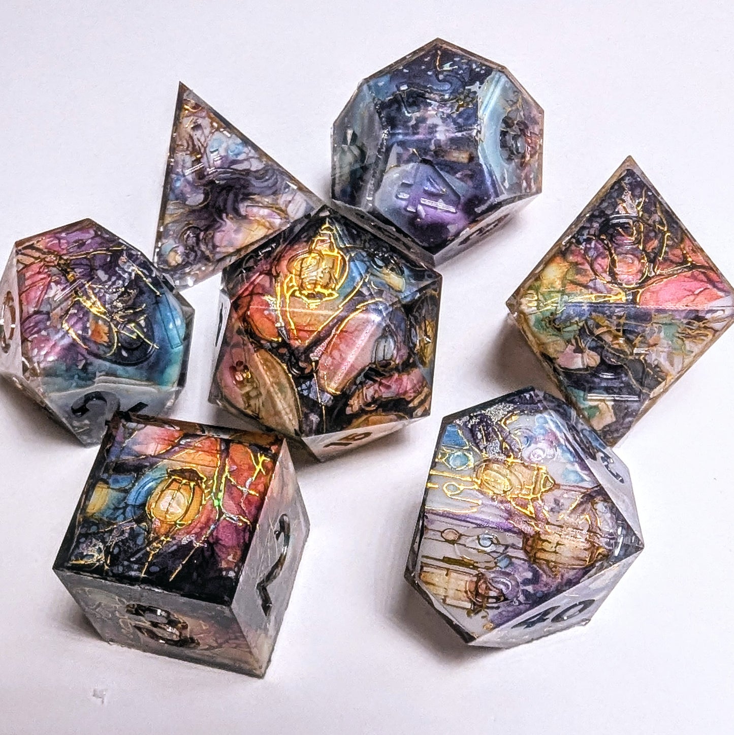 Rainbow Lantern Washi Tape Dice Set