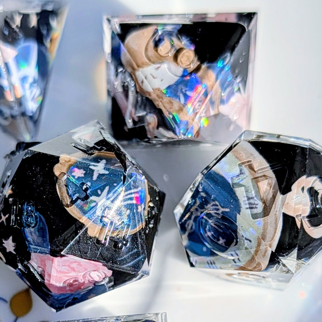 Whimsy Magic Unicorn and Moon Dice Set