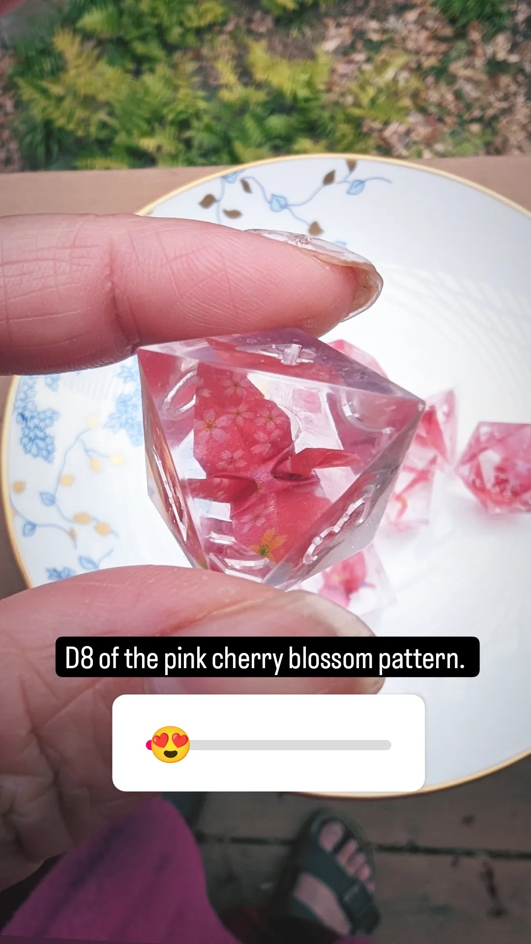 Origami Crane Dice in Cherry Blossom ๐ธ