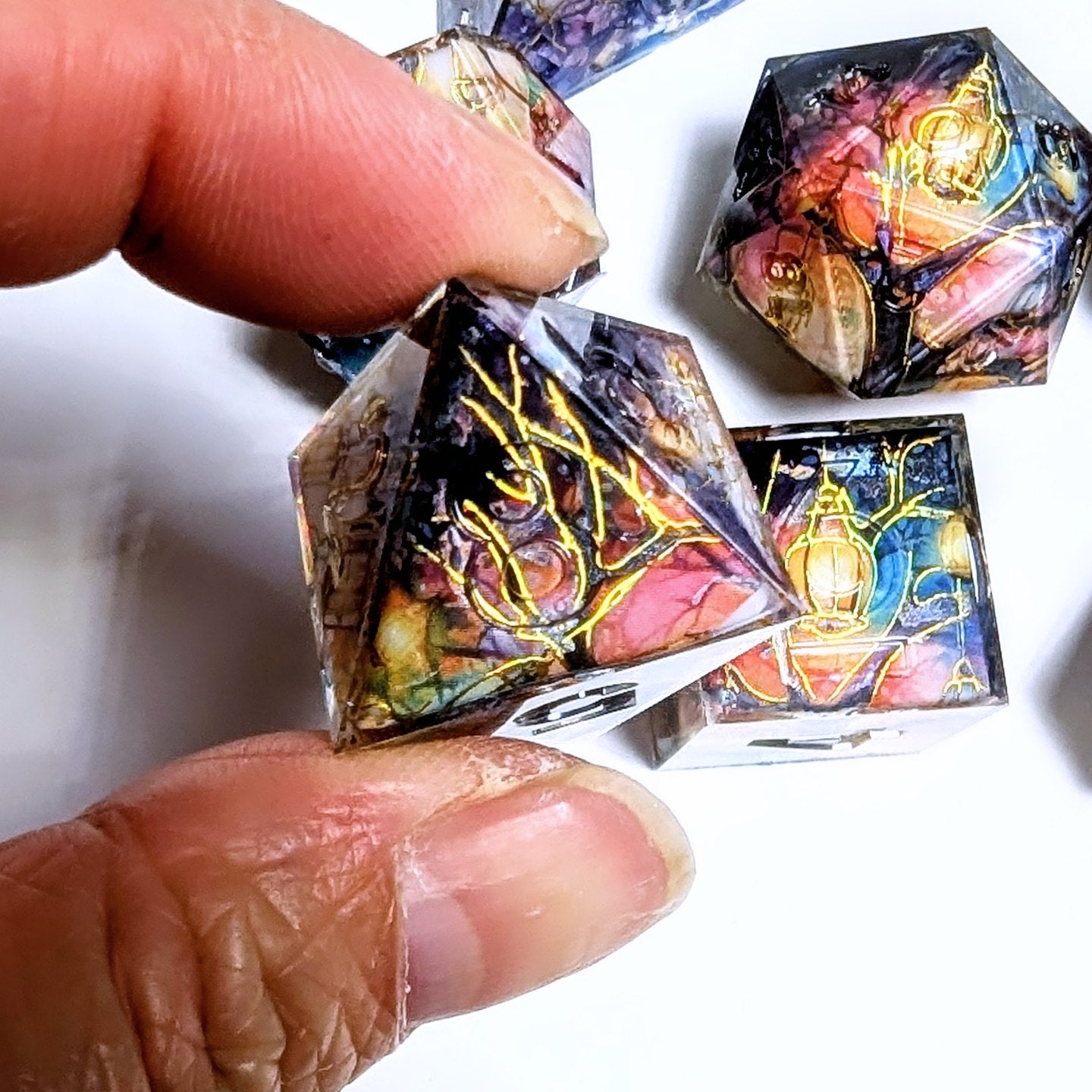 Rainbow Lantern Washi Tape Dice Set