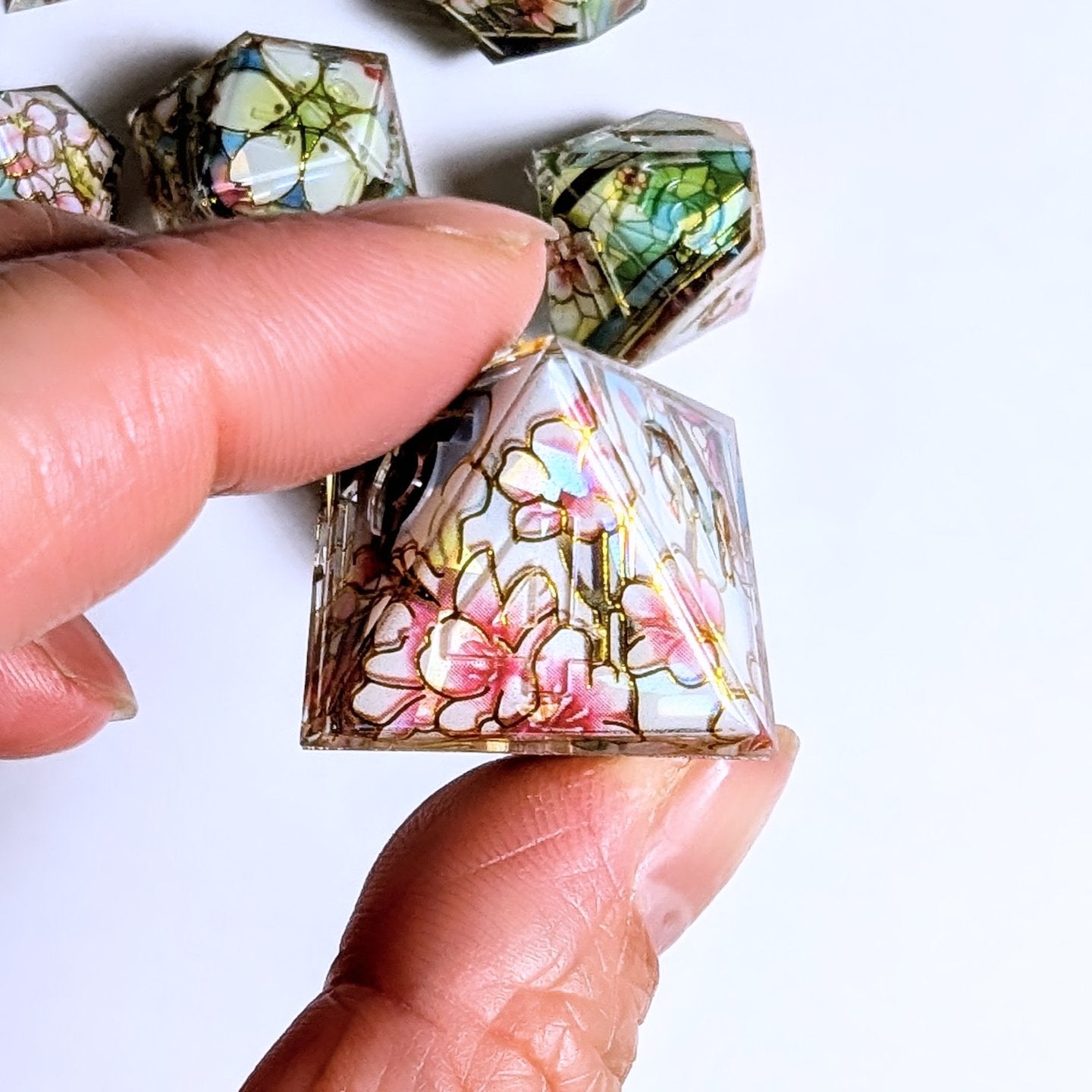 Stained Glass Sakura Washi Tape Dice Set