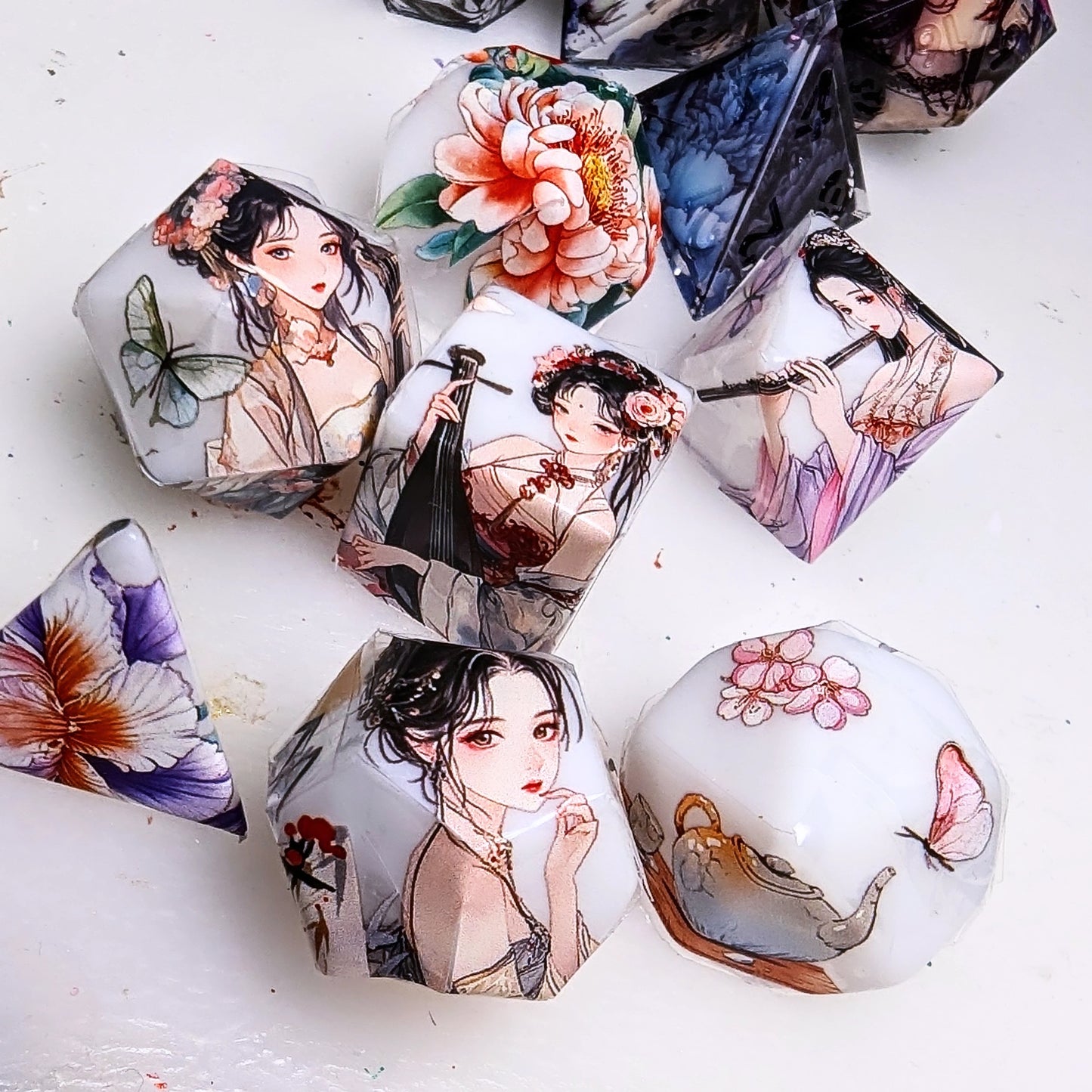 Chinese Bard Fantasy Washi Tape Dice Set