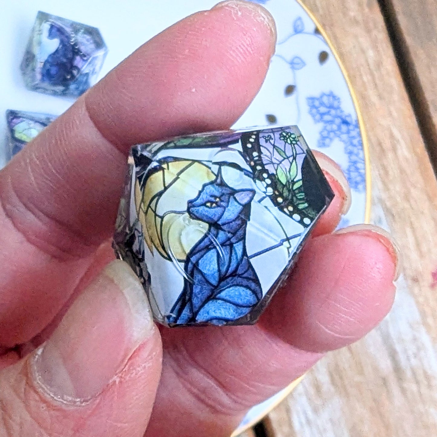 Stained Glass Cat Washi Tape Dice Set