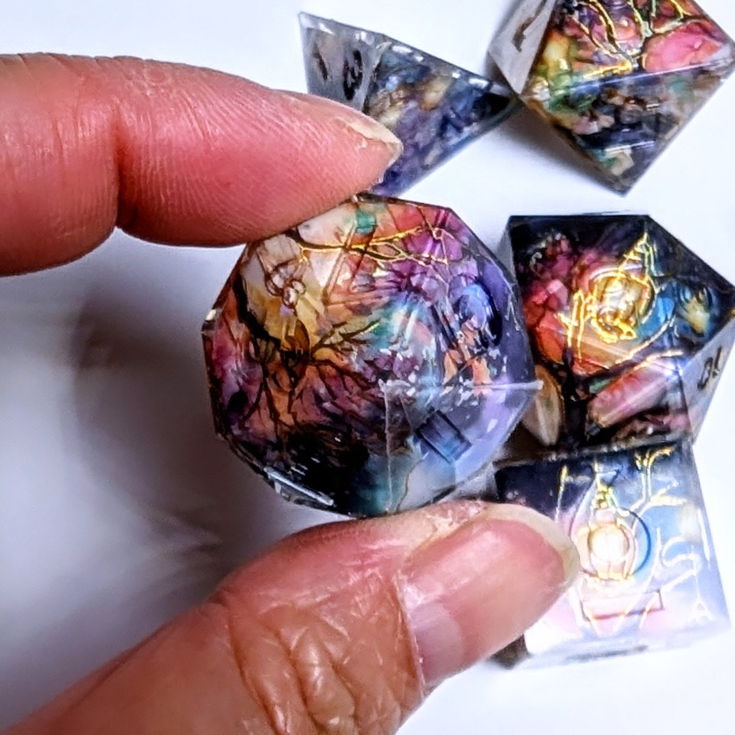 Rainbow Lantern Washi Tape Dice Set