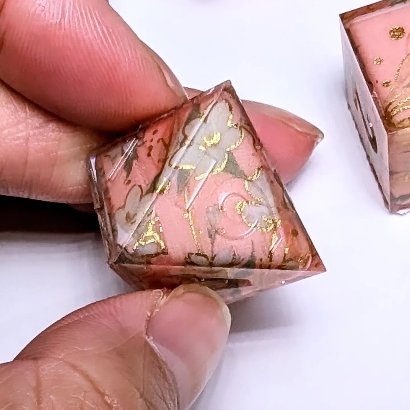 Peach Sakura Foil Washi Tape Dice Set