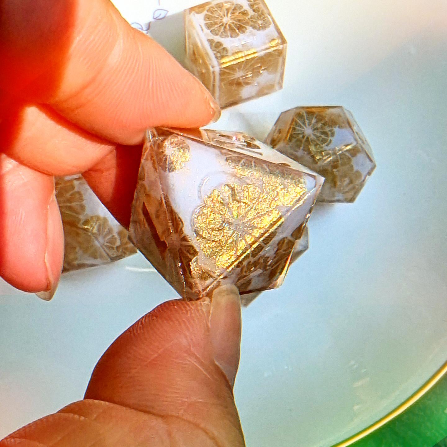 Gingko Gold Washi Tape Dice Set