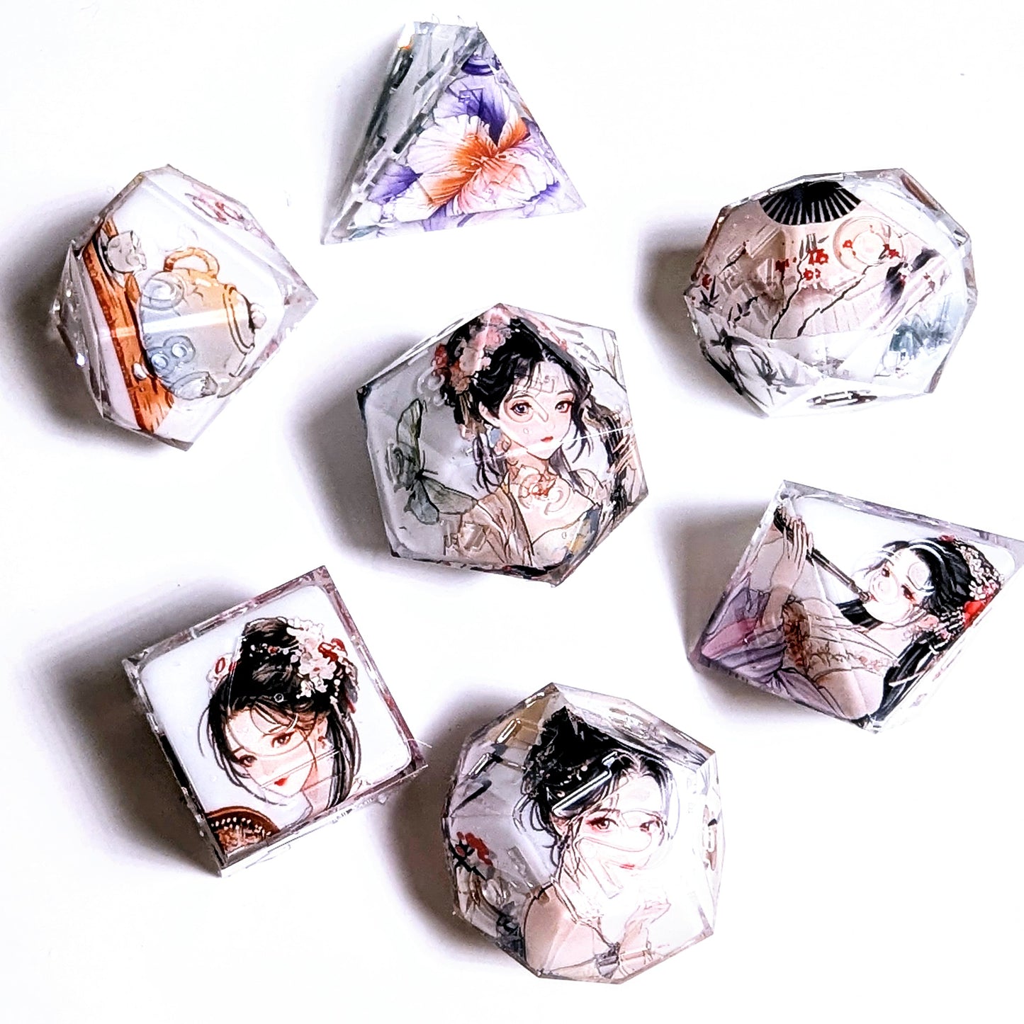 Chinese Bard Fantasy Washi Tape Dice Set