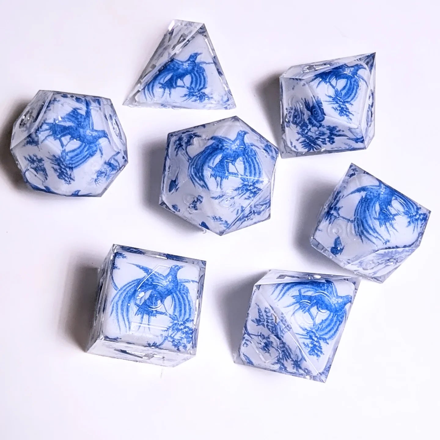 Qing Hua Bird of Paradise Washi Tape Dice Set