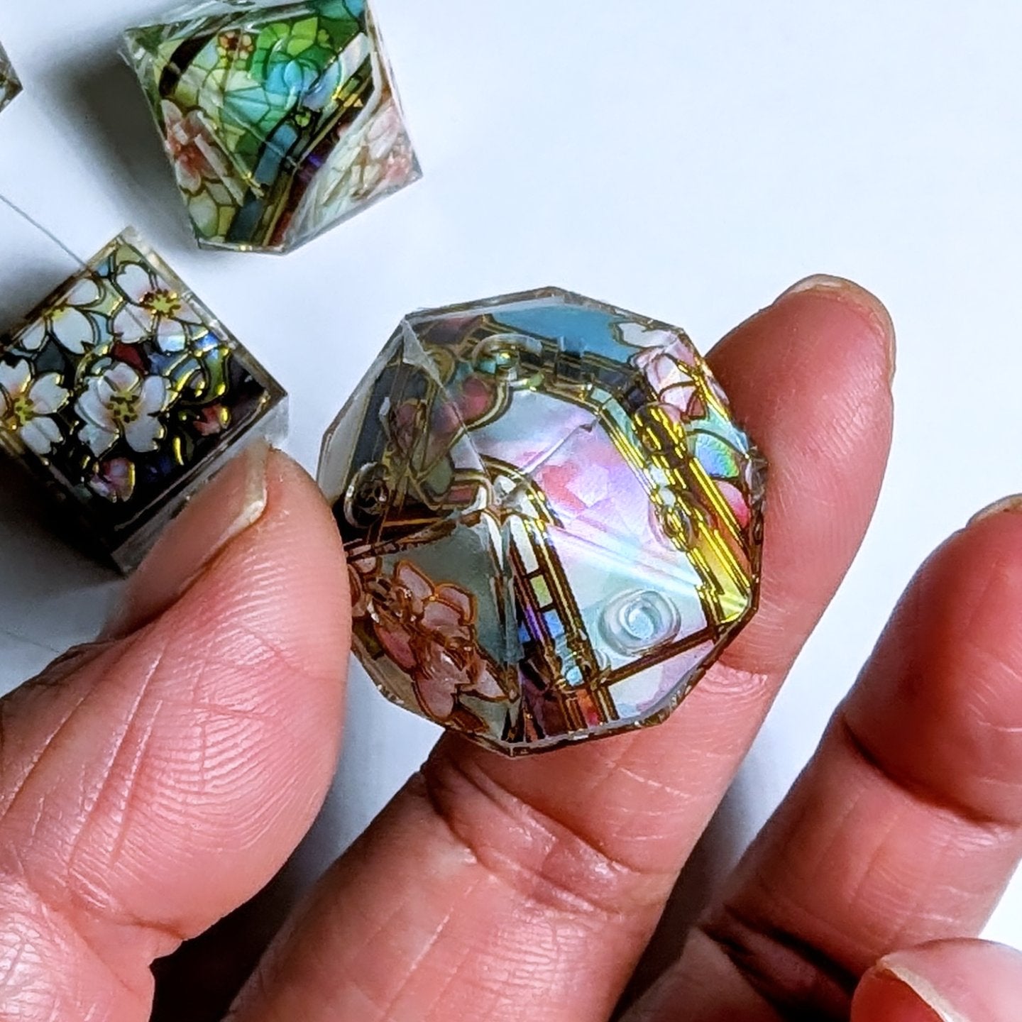 Stained Glass Sakura Washi Tape Dice Set
