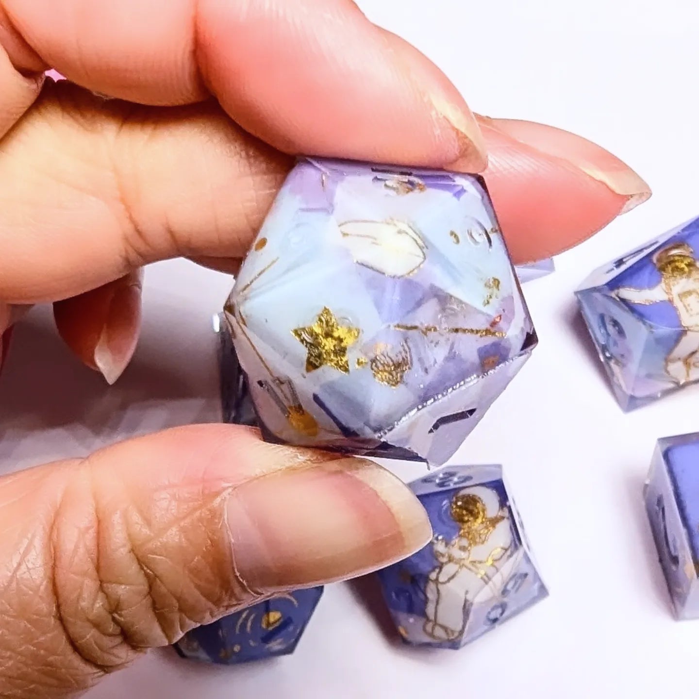 Space Astronaut Moon Landing Tape Dice Set