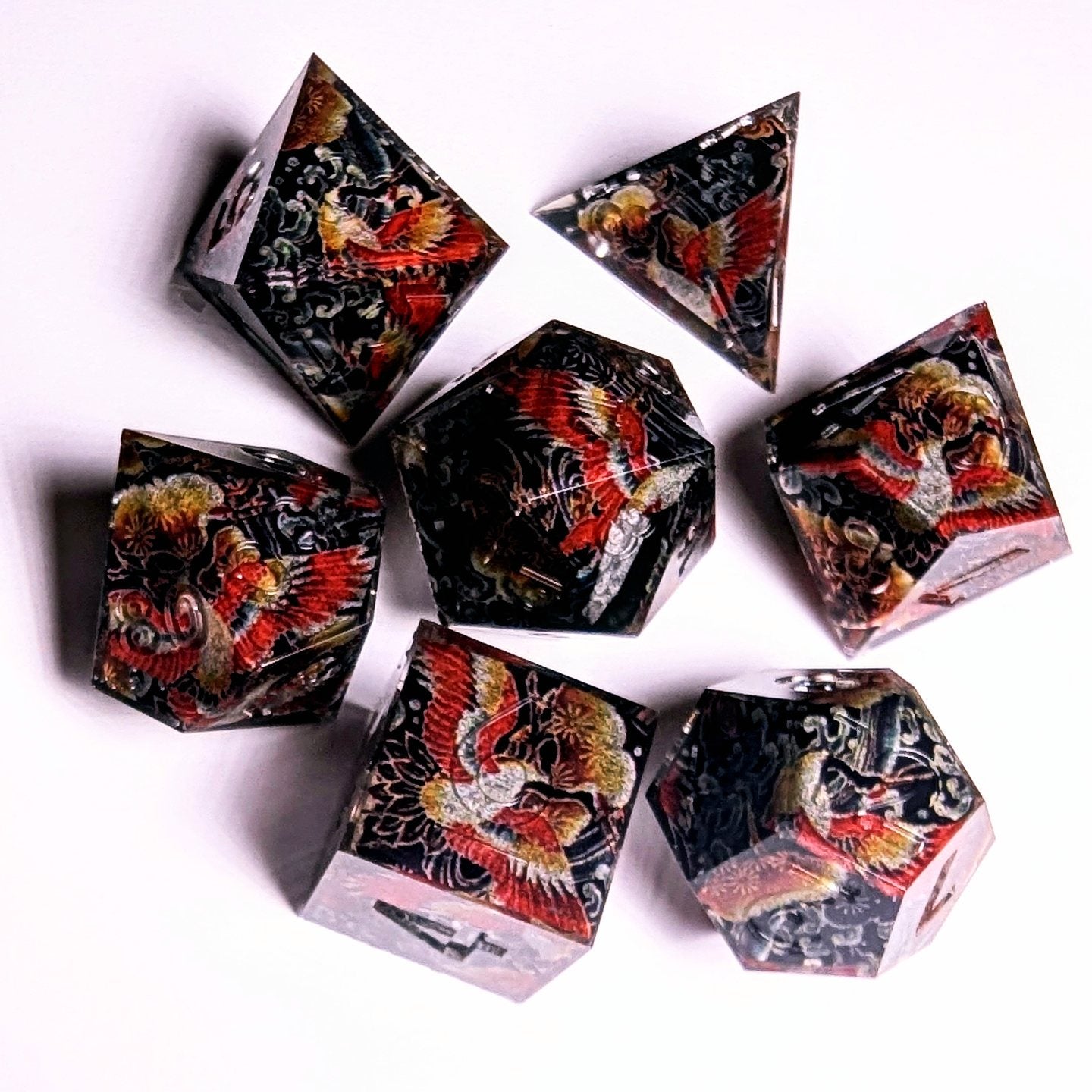 Crane Over Waves Washi Tape Dice Set