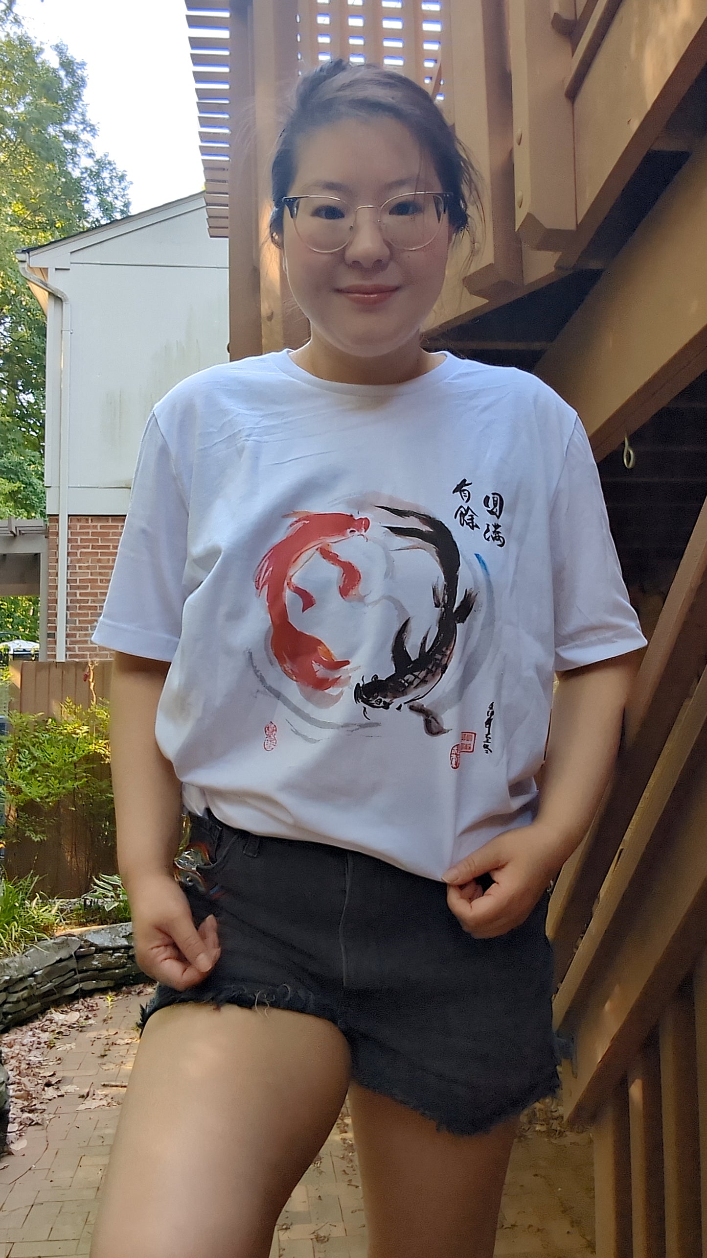 Taichi Yin Yang Zen Koi Fish Soft T-Shirt