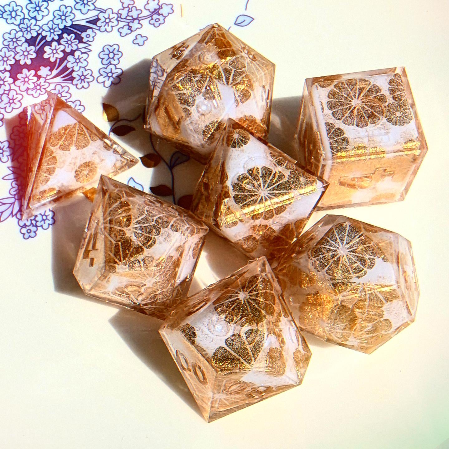 Gingko Gold Washi Tape Dice Set