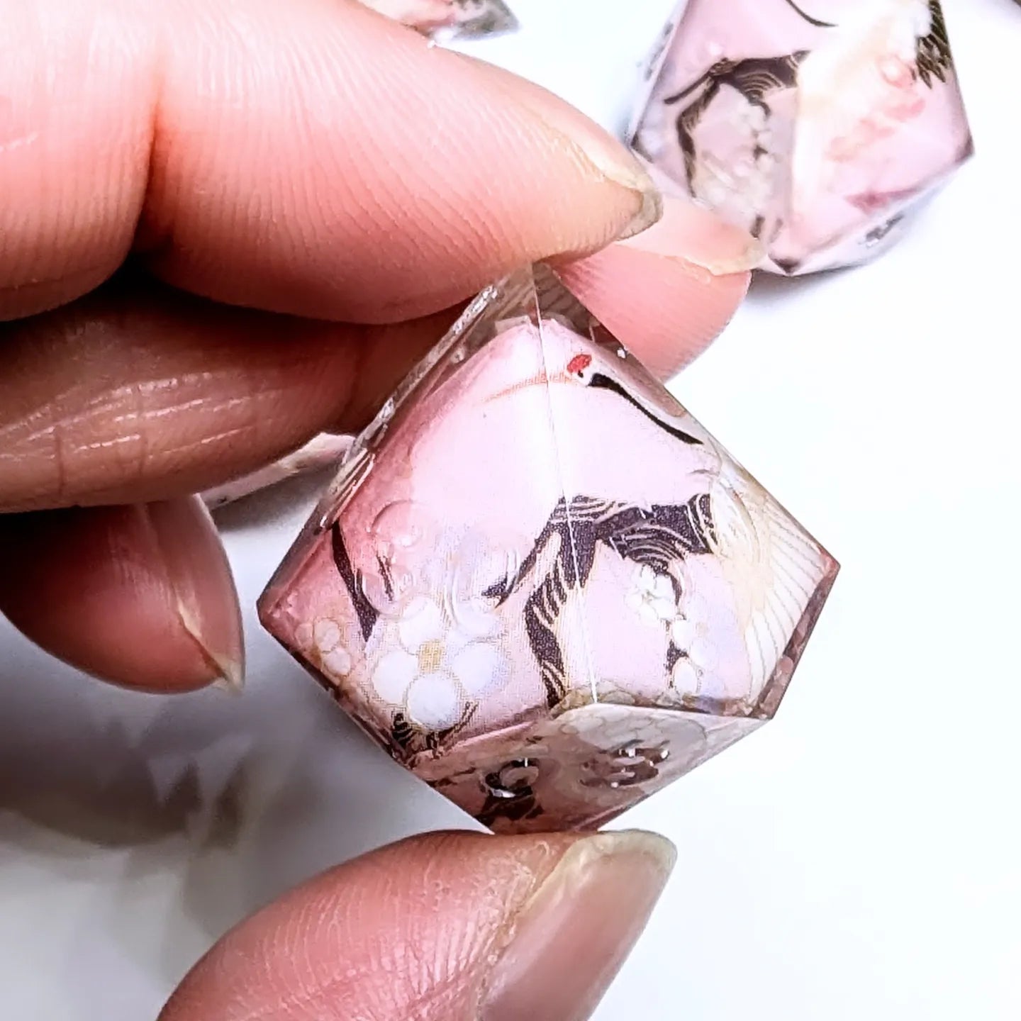 Pink Crane Sakura Washi Tape Dice Set
