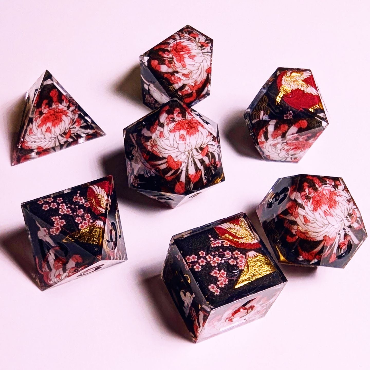 Bloody Chrysanthemum Washi Tape Dice Set