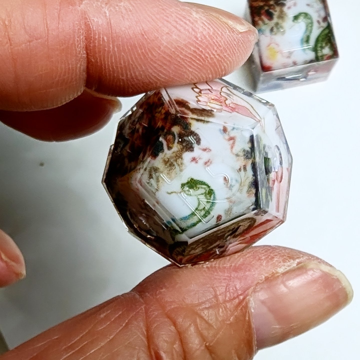 Snake Peony Washi Tape Dice Set