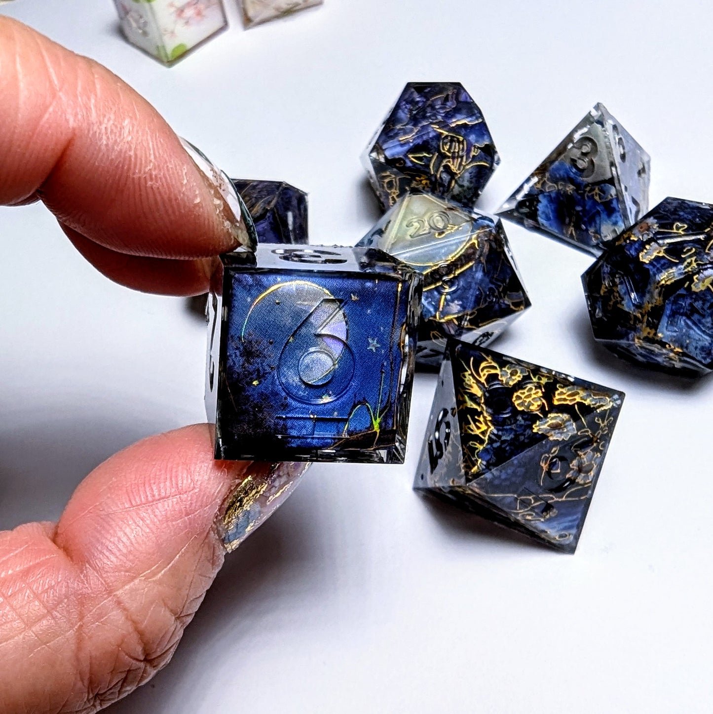 Moonlight Flower Washi Tape Dice Set