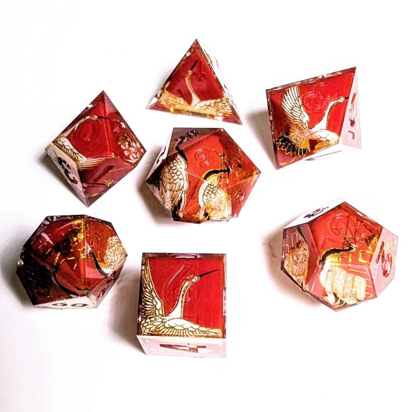 Regal Red Crane Washi Tape Dice Set
