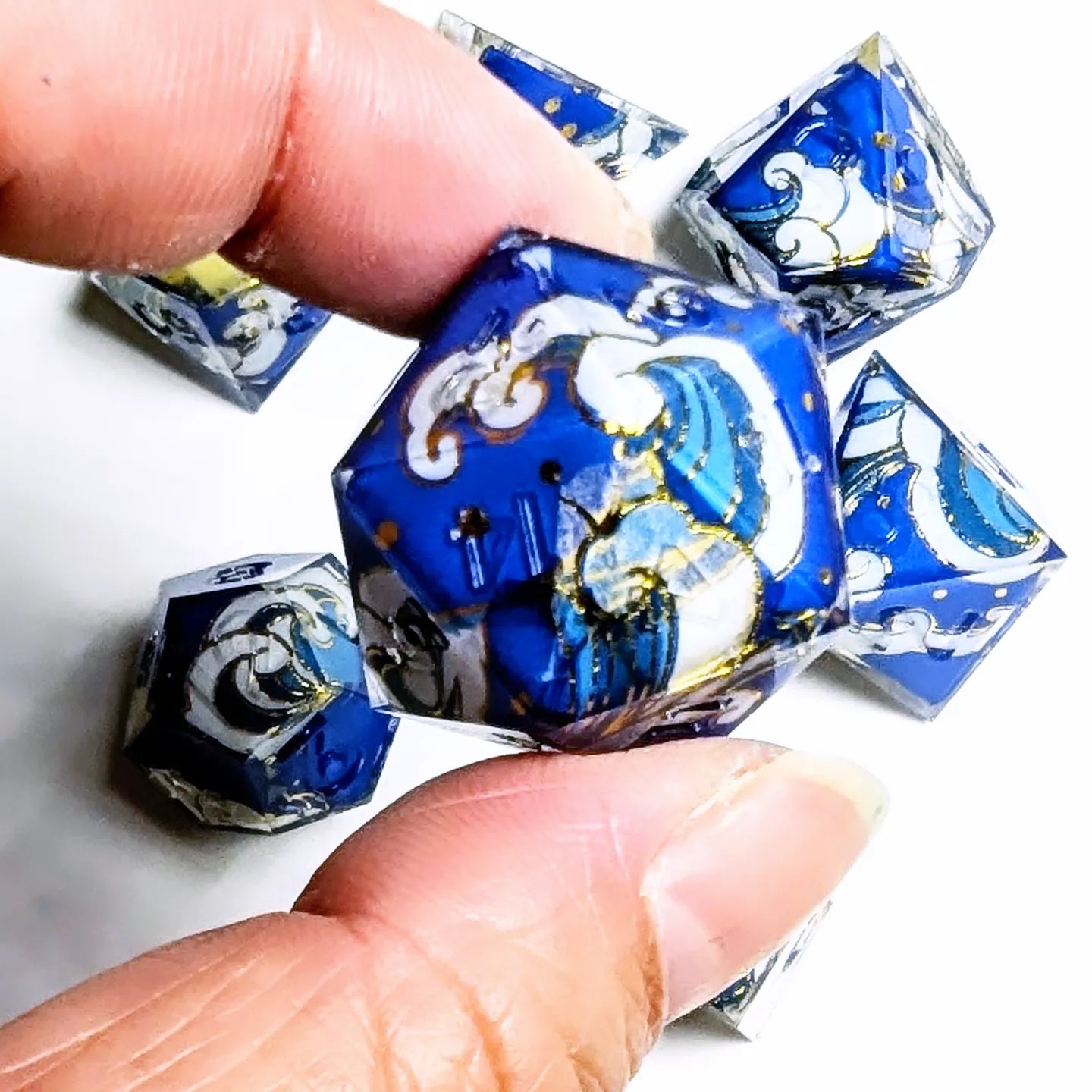Blue Wave Washi Tape Dice Set