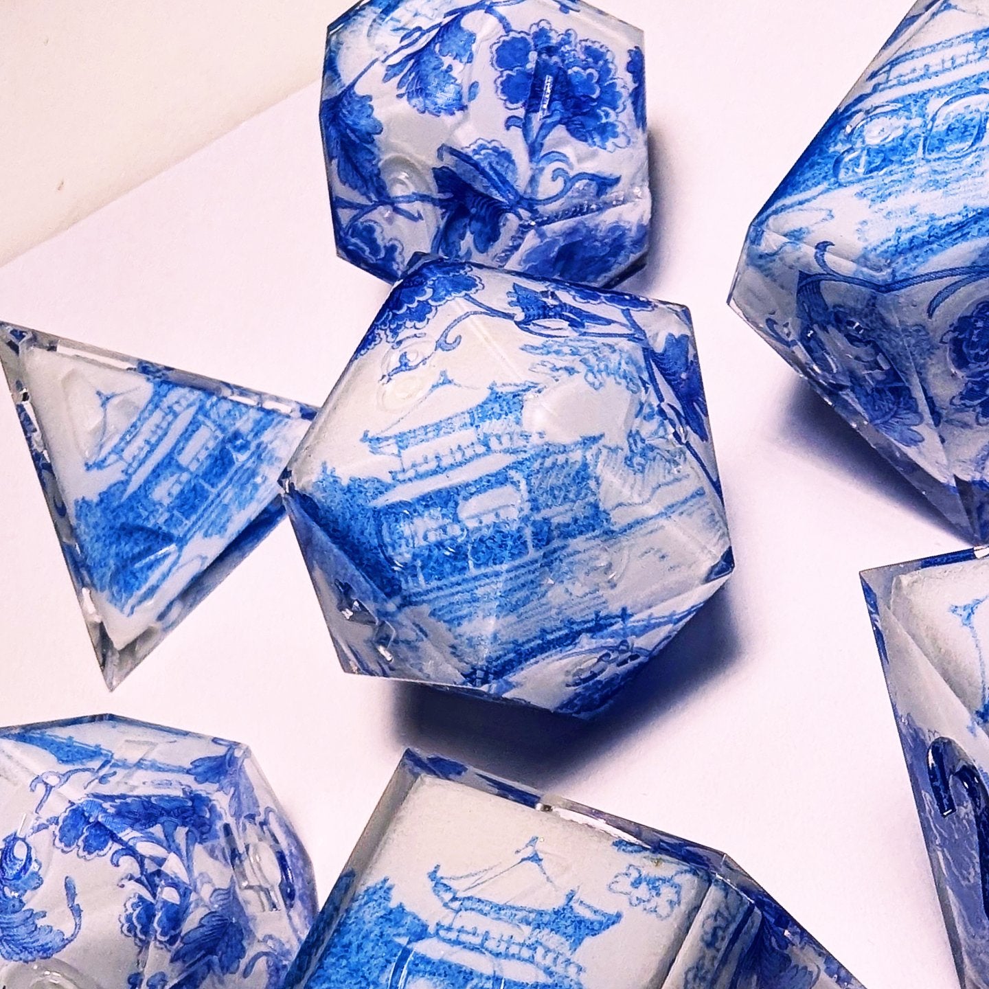 Qing Hua Scenery Washi Tape Dice Set
